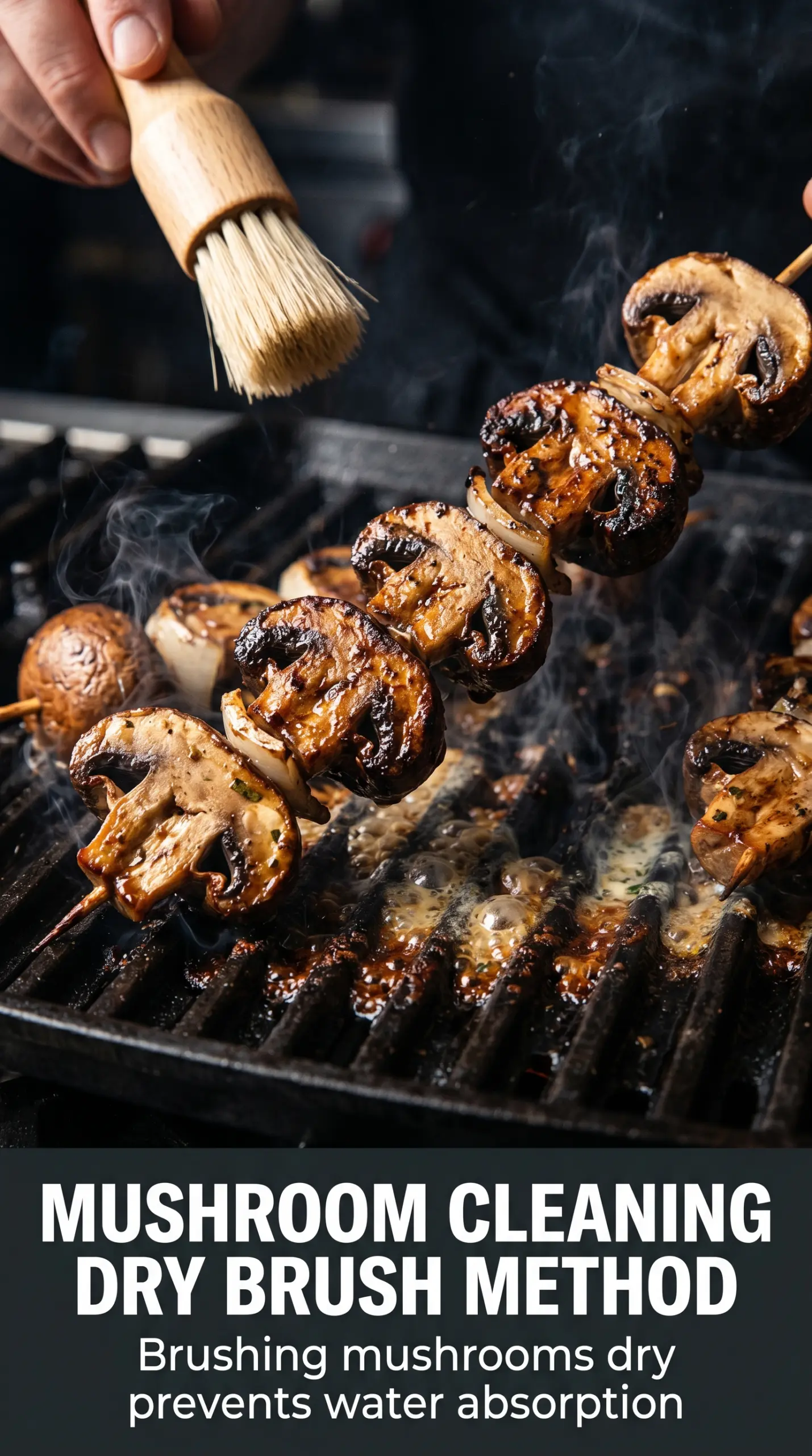 Balsamic Garlic Grilled Mushroom Skewers grilled mushrooms caramelized savory