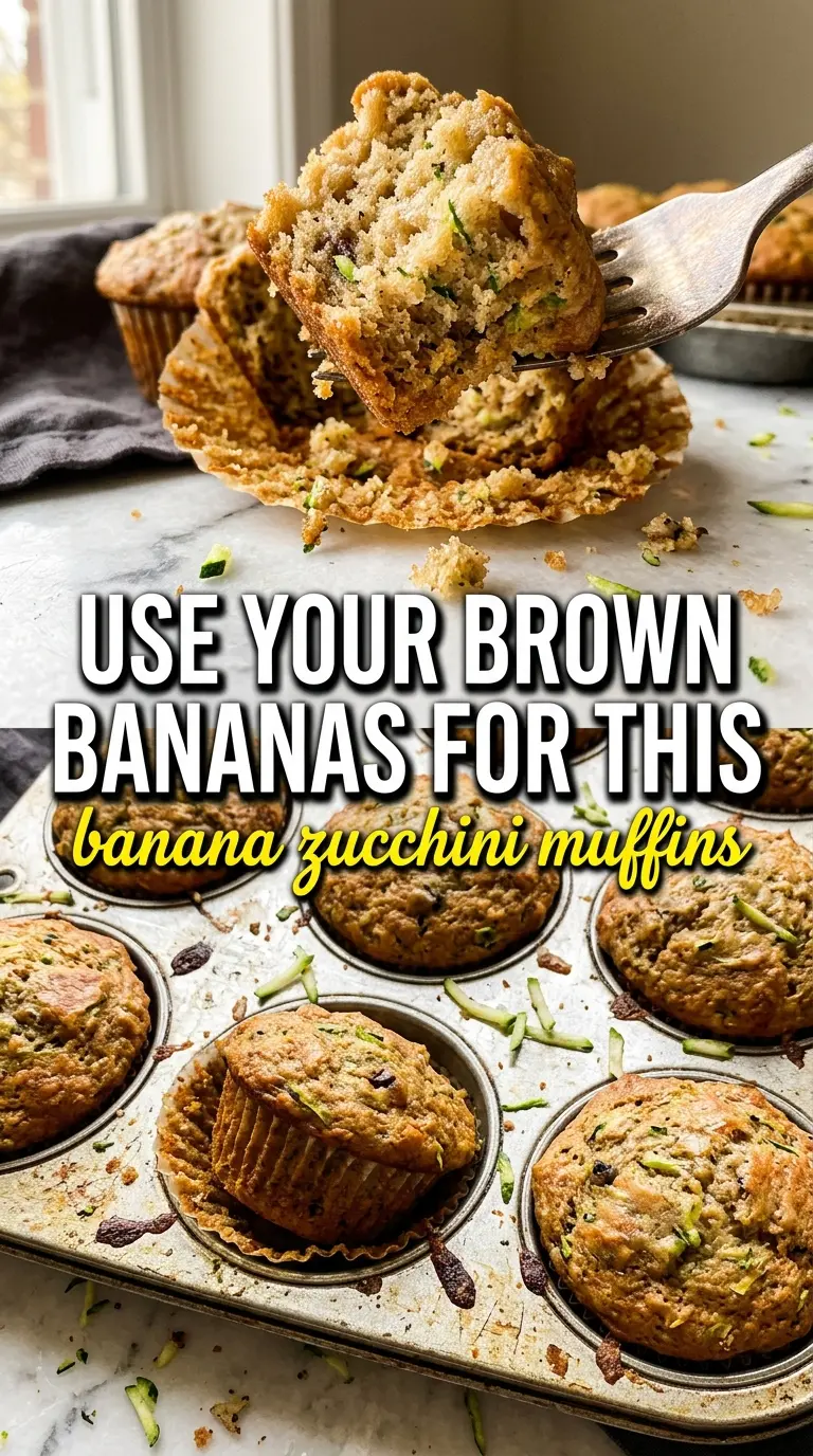 Banana zucchini muffins golden moist