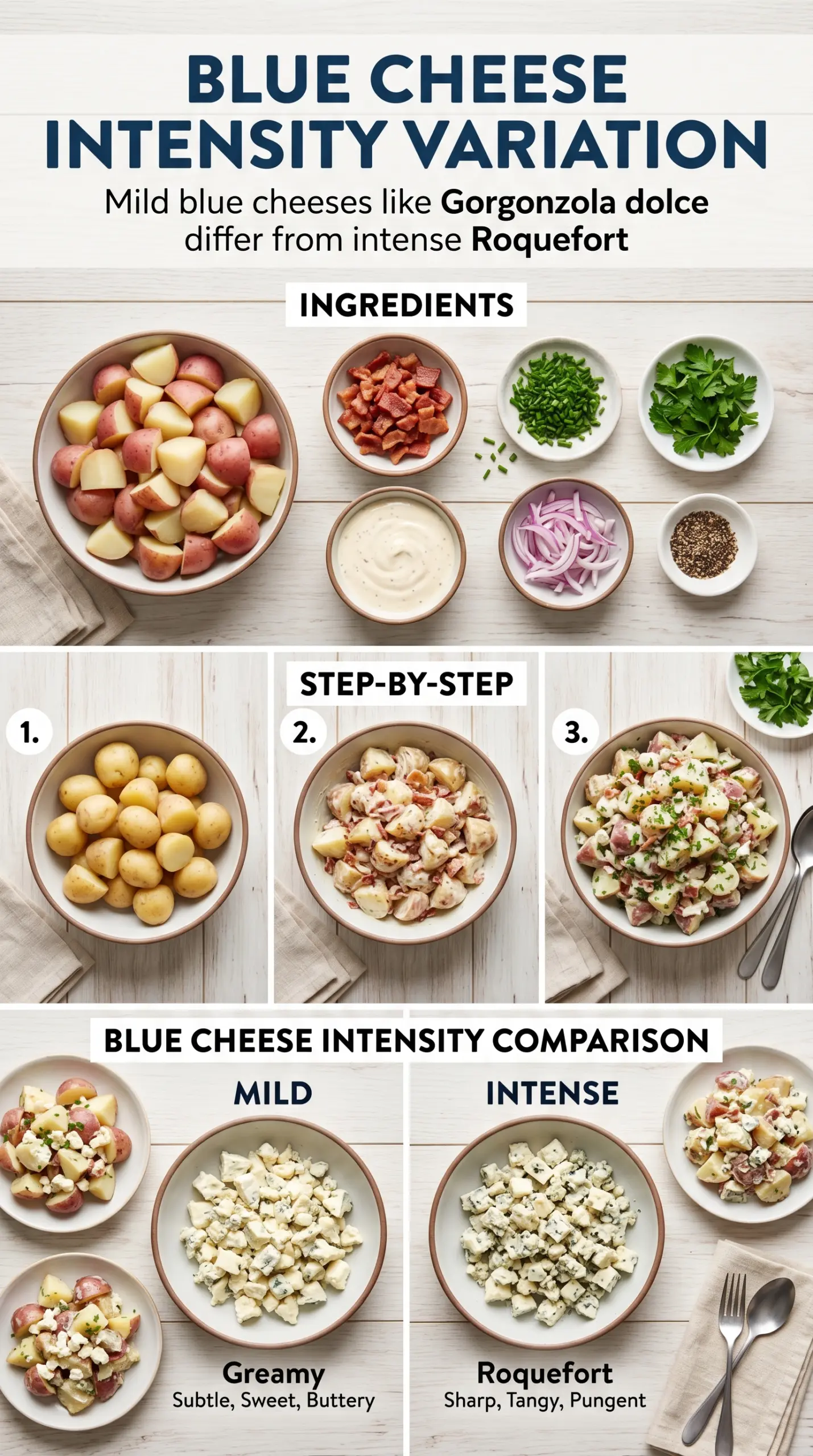 Blue Cheese and Bacon Potato Salad creamy bacon-loaded