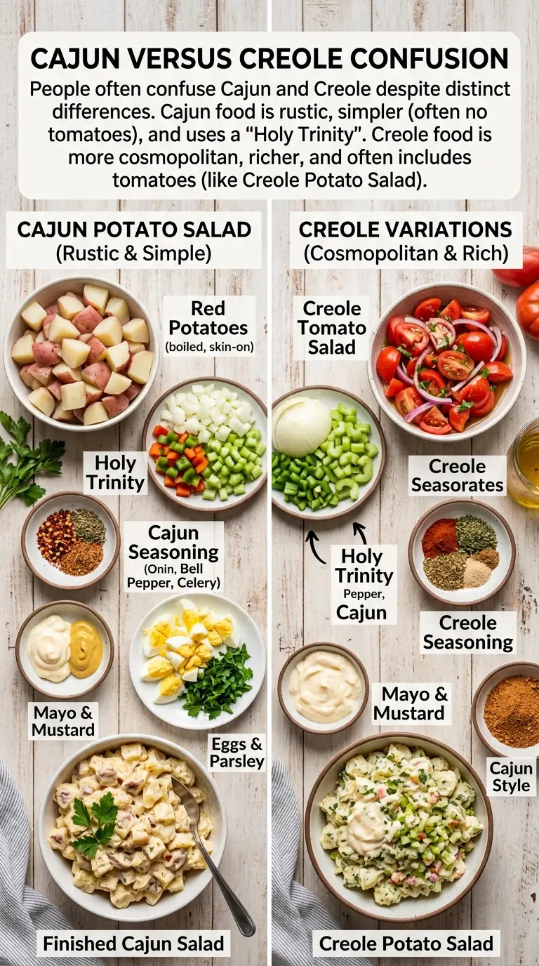 Cajun potato salad spicy creamy