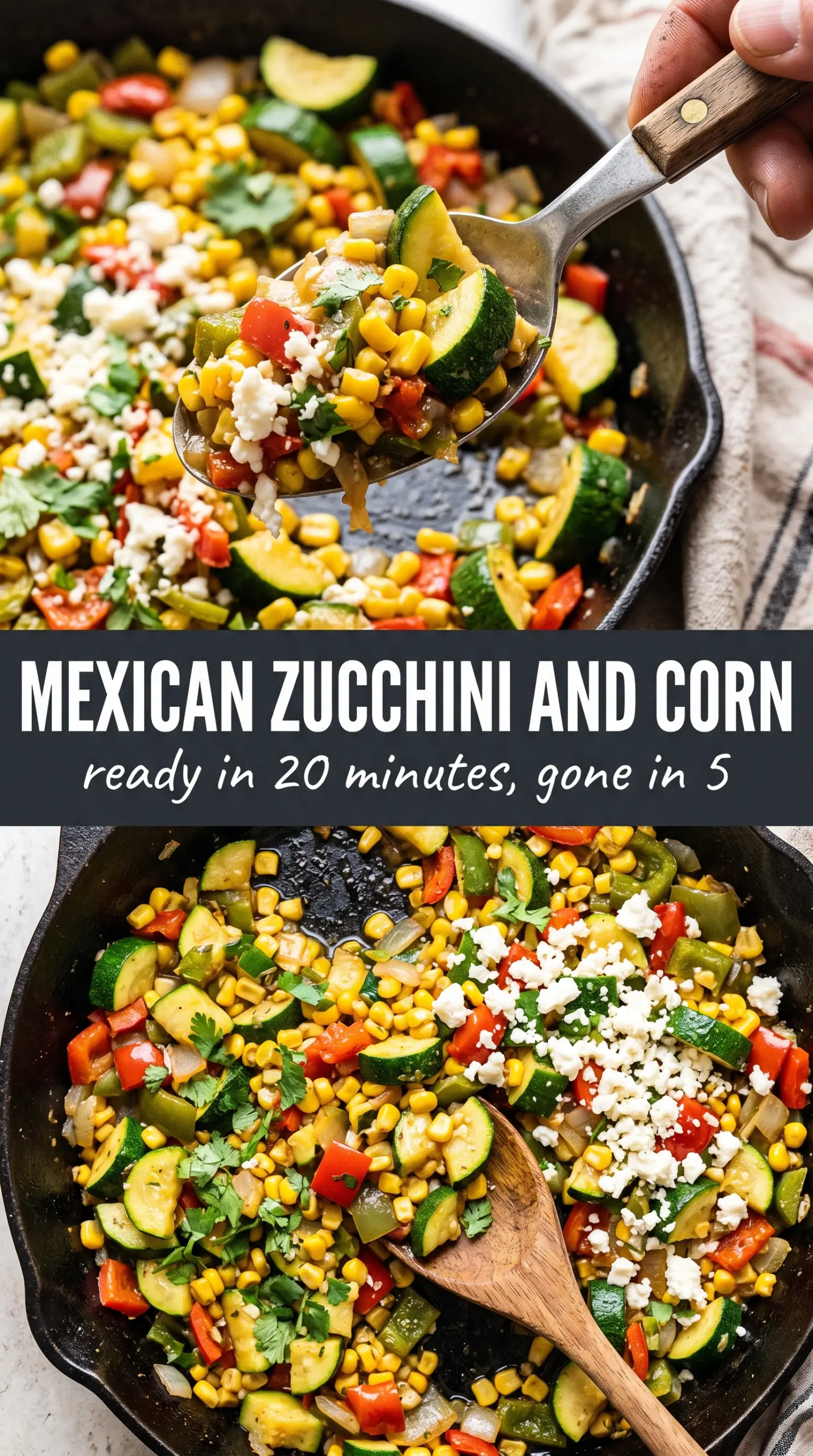 Calabacitas Mexican zucchini and corn vibrant skillet
