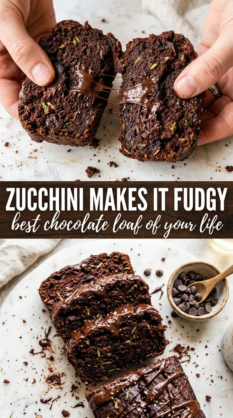 Chocolate Zucchini Bread fudgy chocolate chip