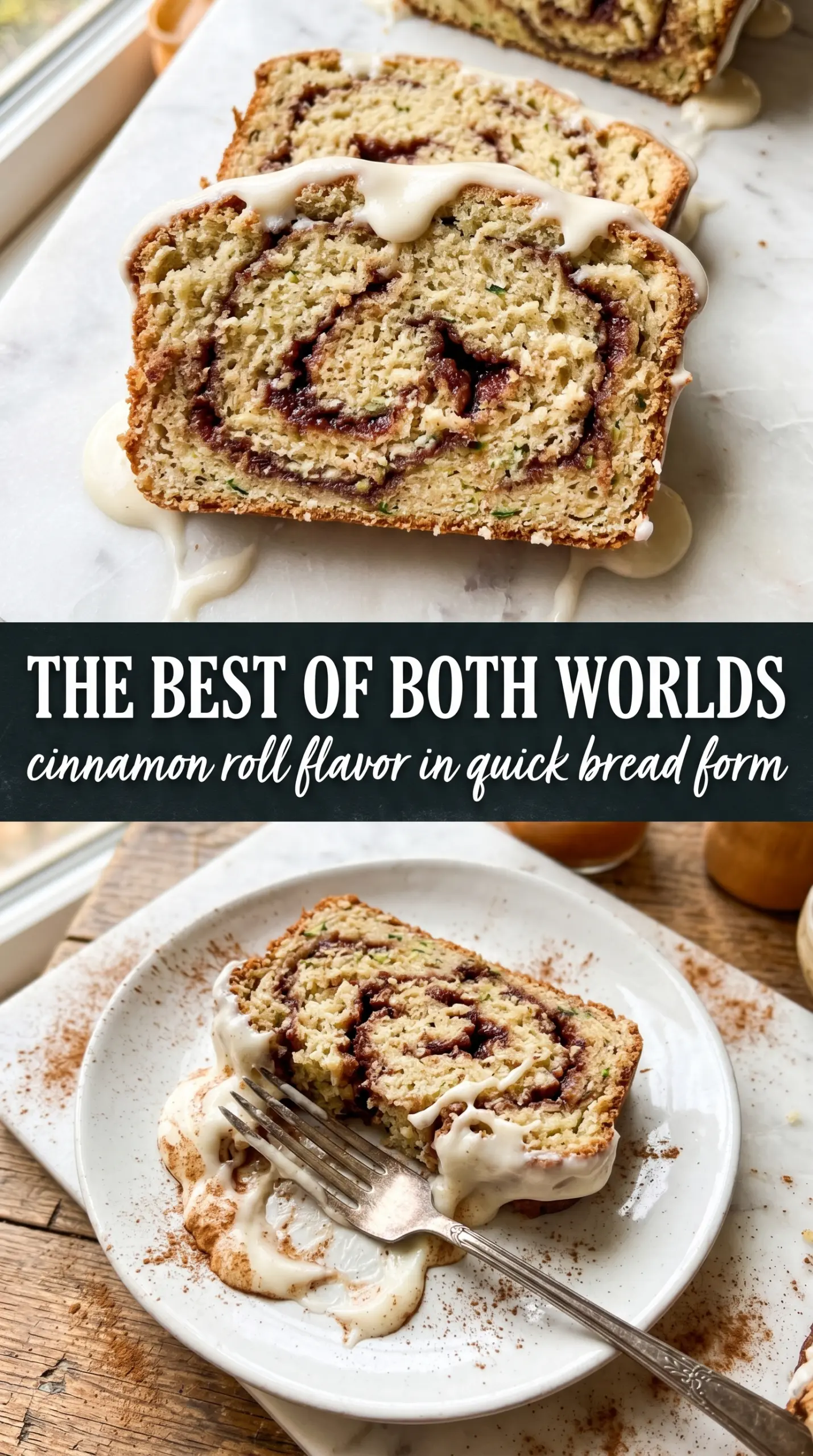 Slice of zucchini bread on a plate
