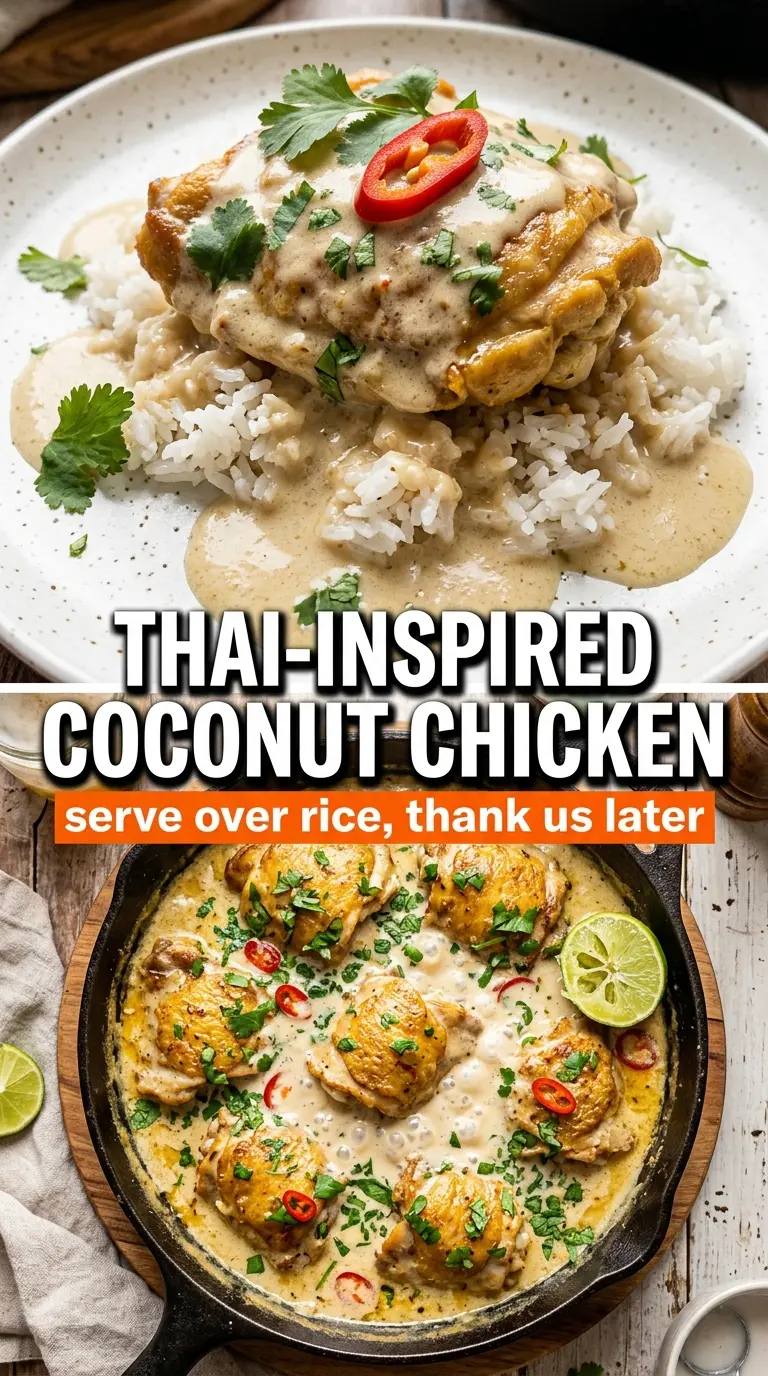 Creamy Coconut Milk Chicken golden coconut sauce ginger cilantro