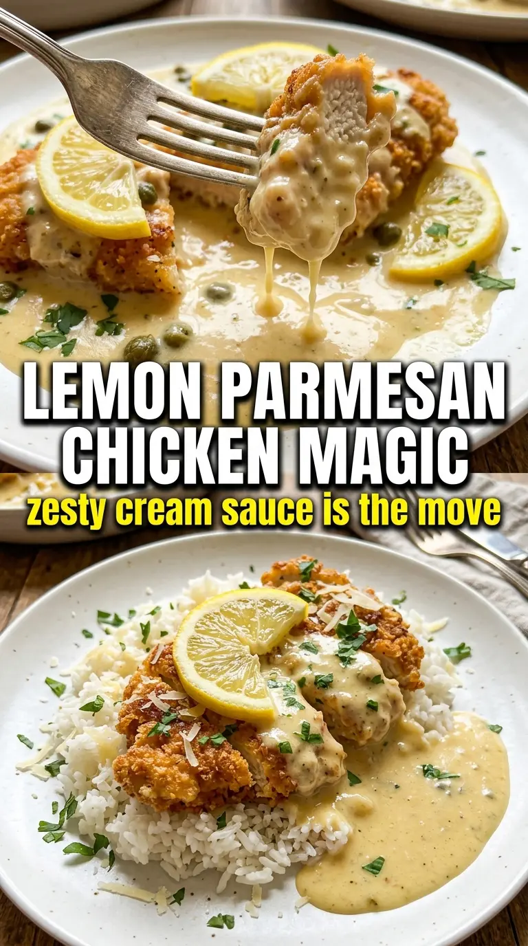 Creamy Parmesan Lemon Chicken golden seared chicken creamy sauce
