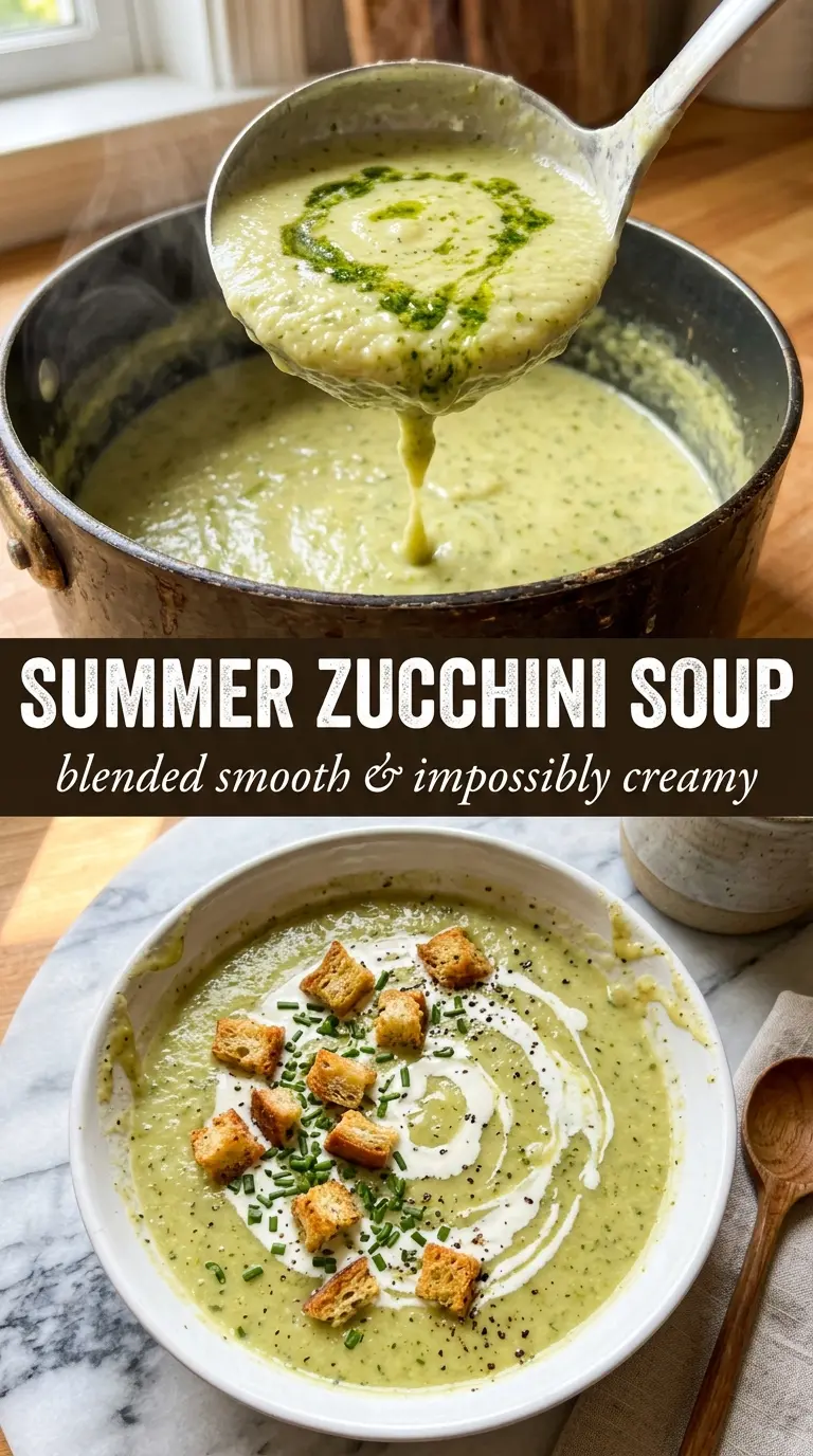 Creamy Zucchini Soup smooth, velvety, herby