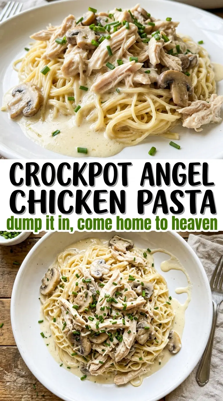 Crock Pot Angel Chicken creamy tender pasta