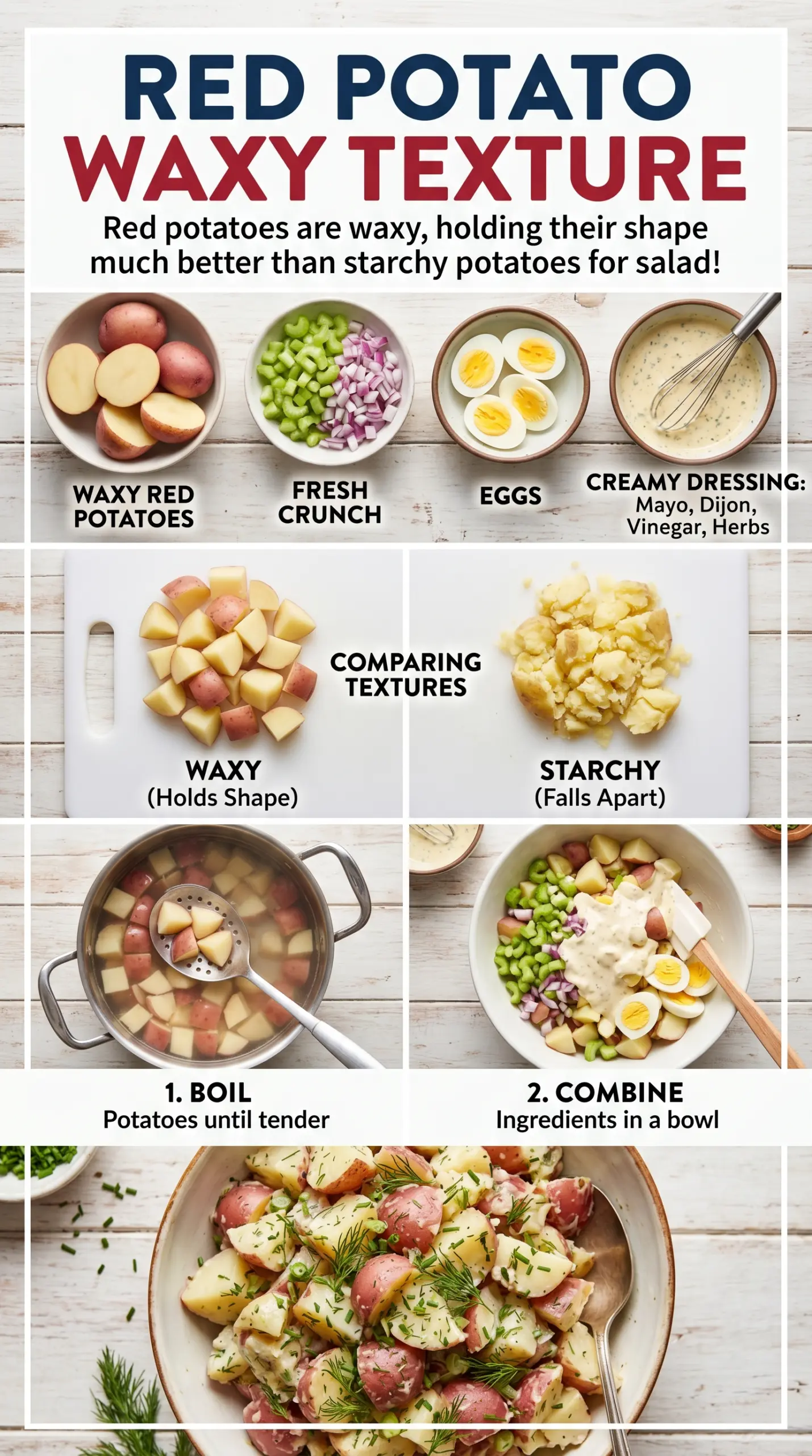 Easy Red Skinned Potato Salad creamy red potatoes