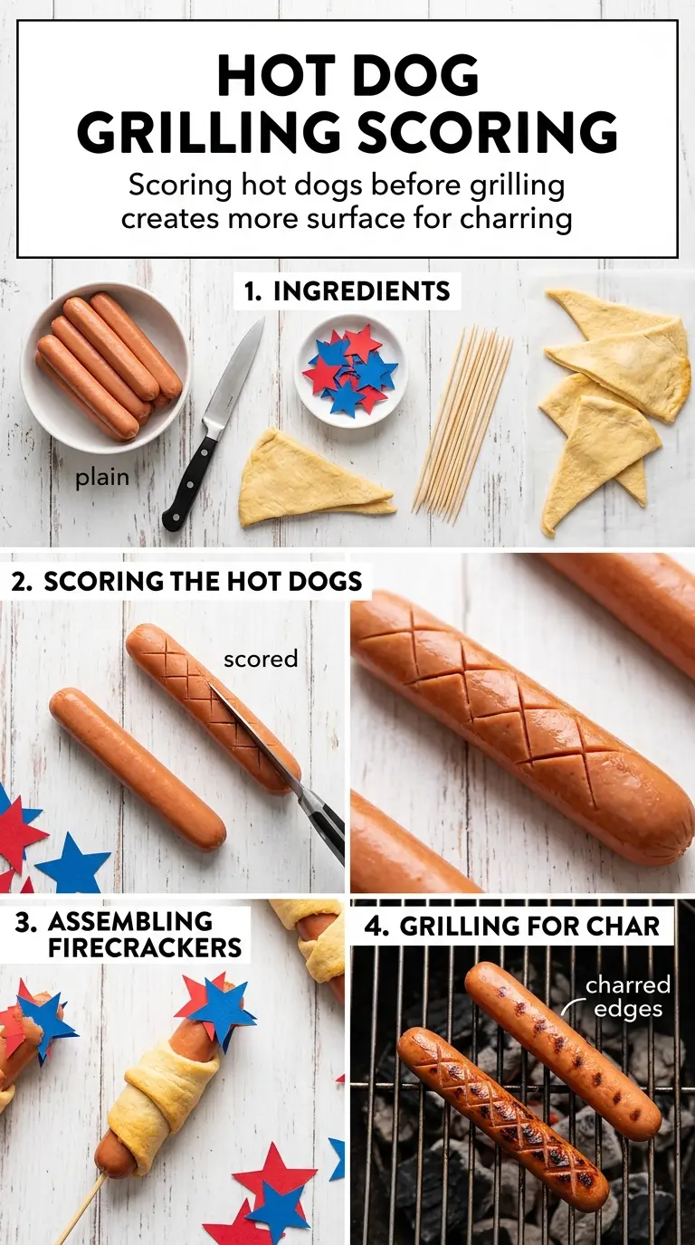 Firecracker Hot Dogs bacon-wrapped spicy