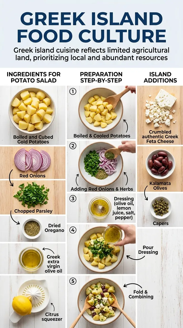 Greek potato salad feta olives lemon oregano