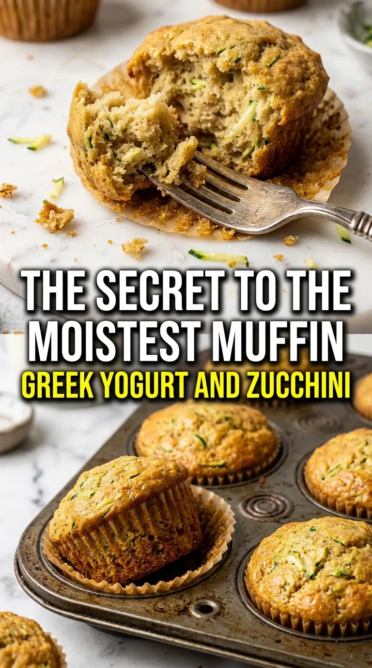 Greek yogurt zucchini muffins moist tender crumb