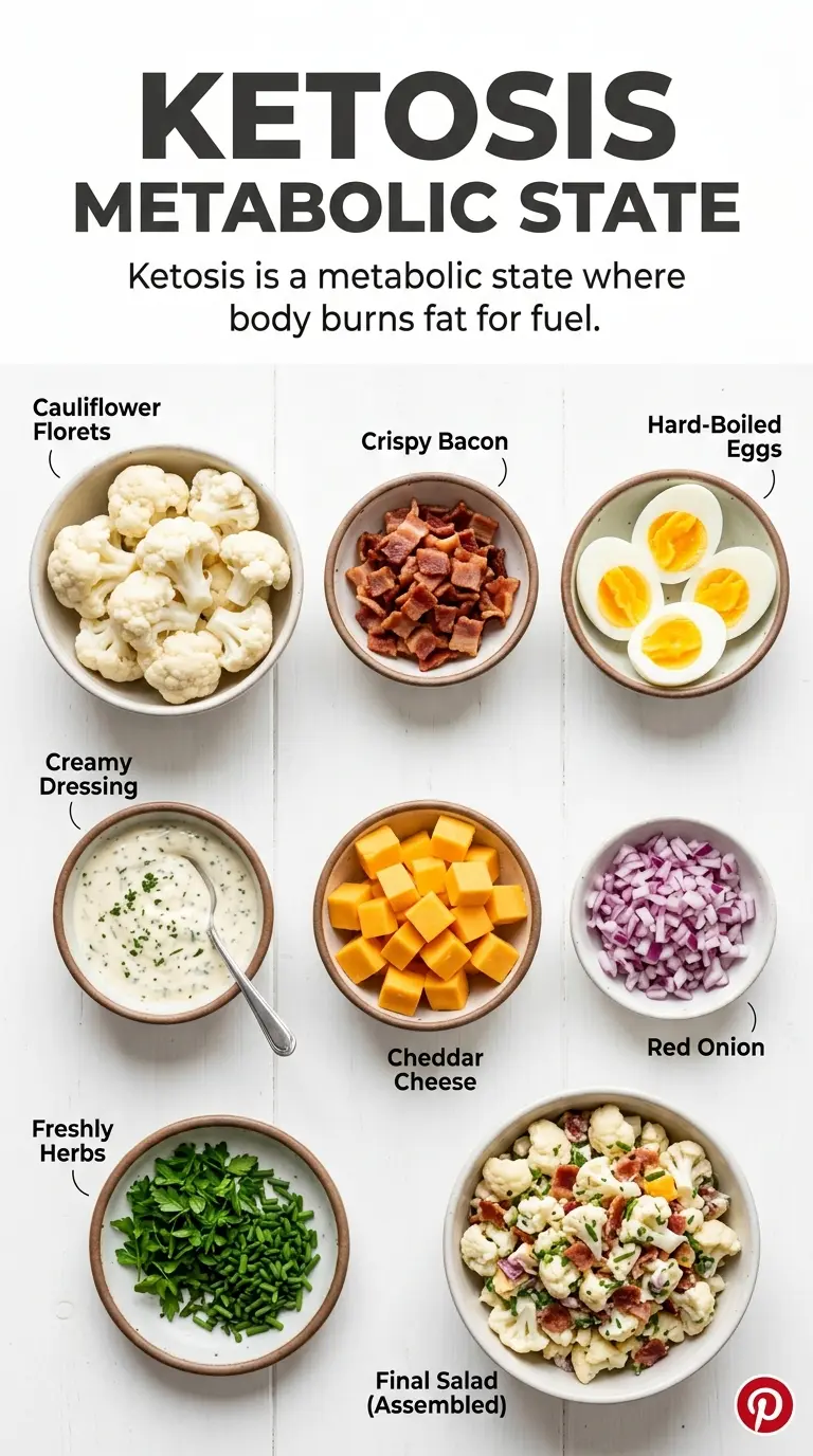 Keto Cauliflower Salad creamy crunchy