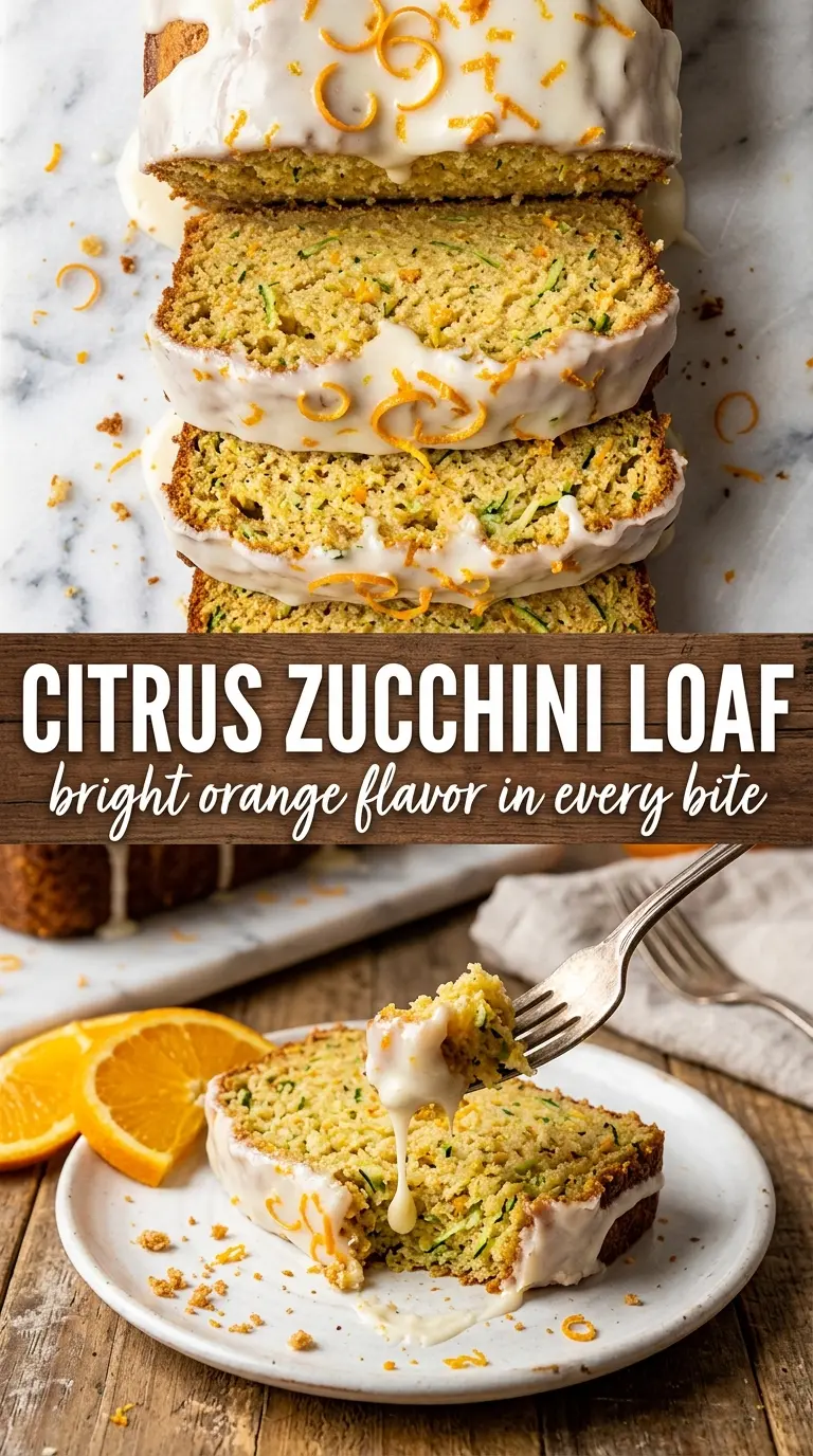 orange zucchini bread citrus glaze golden crumb