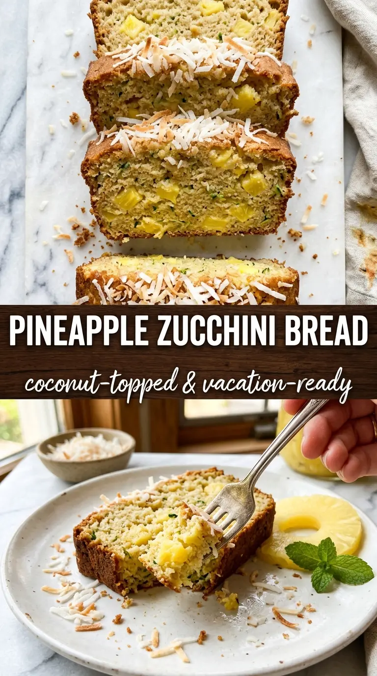 Pineapple zucchini bread tropical quick bread moist crumb
