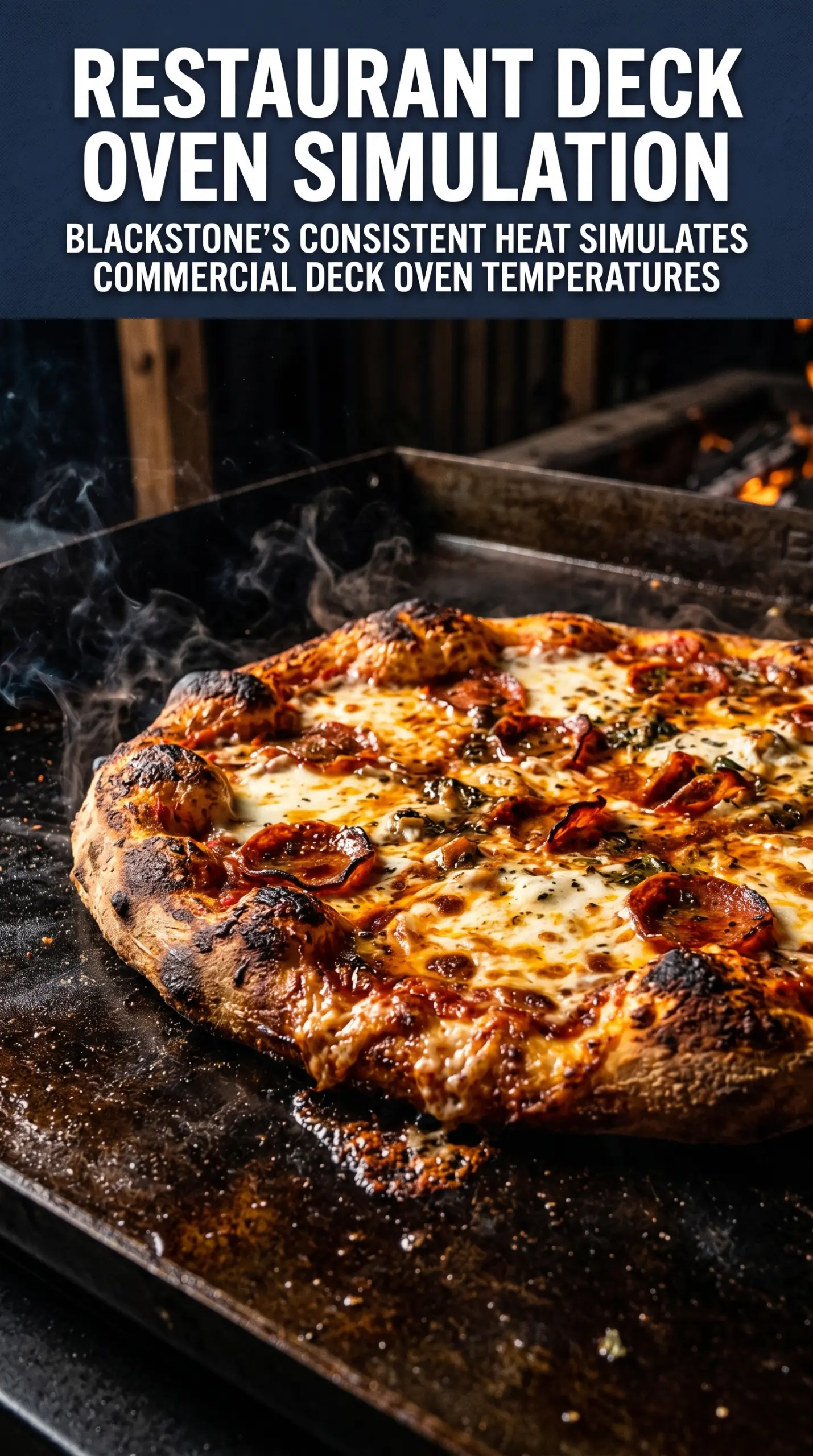 Pizza on a Blackstone Griddle crisp cheese charred crust