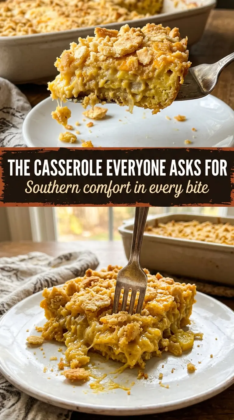 Southern Squash Casserole creamy cheesy buttery