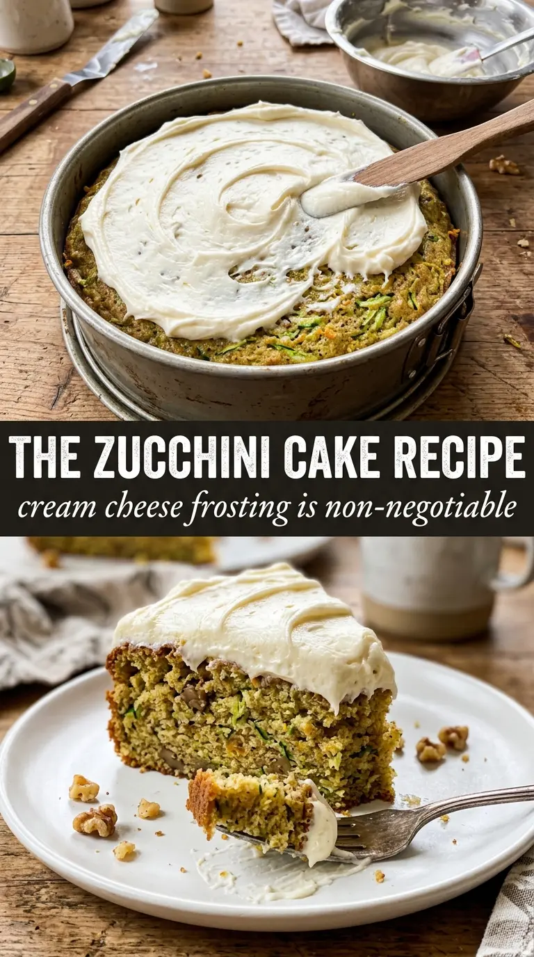 Zucchini Cake with Cream Cheese Frosting tender spiced, moist
