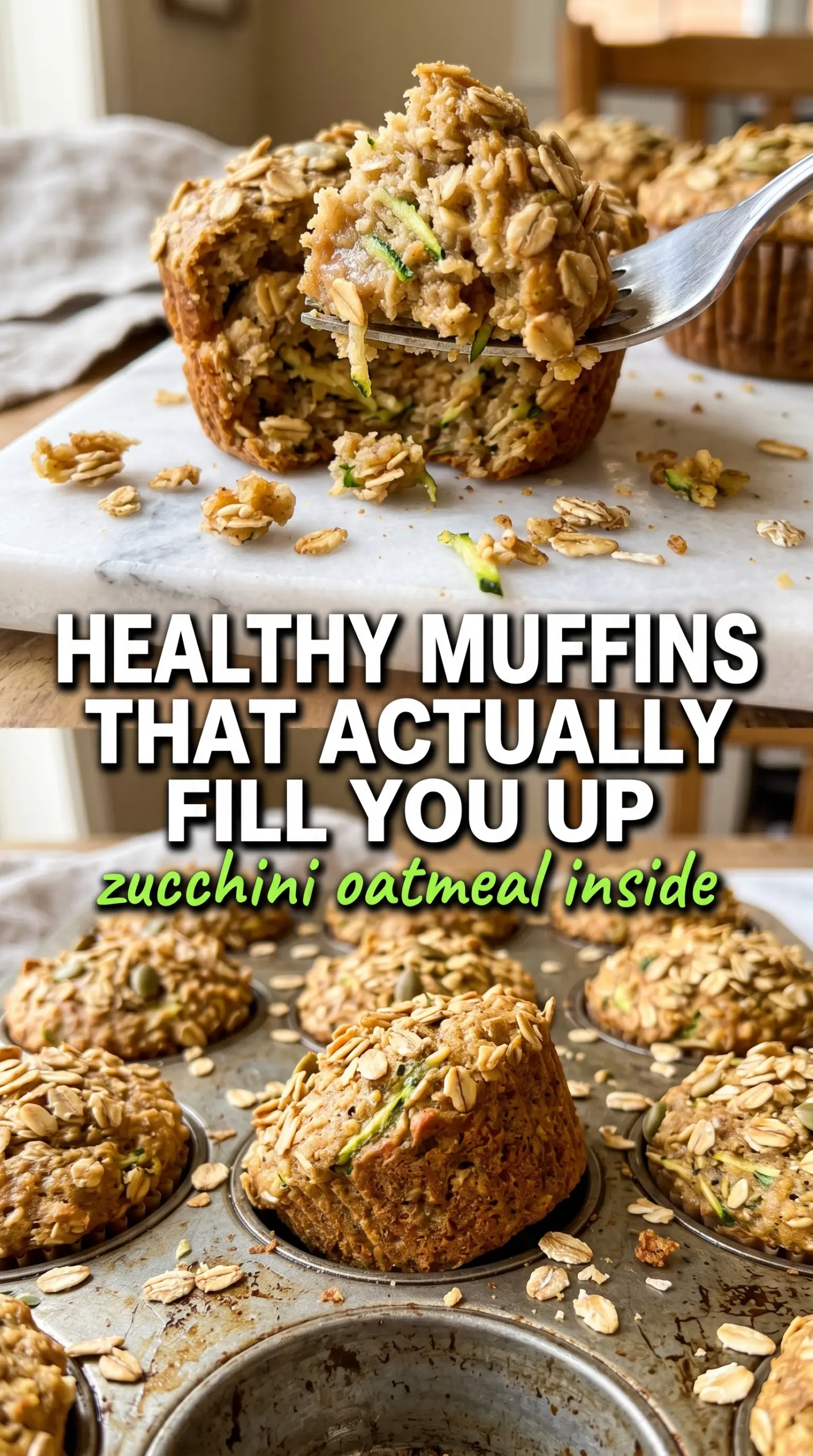 Zucchini oatmeal muffins hearty oat-flecked crumb