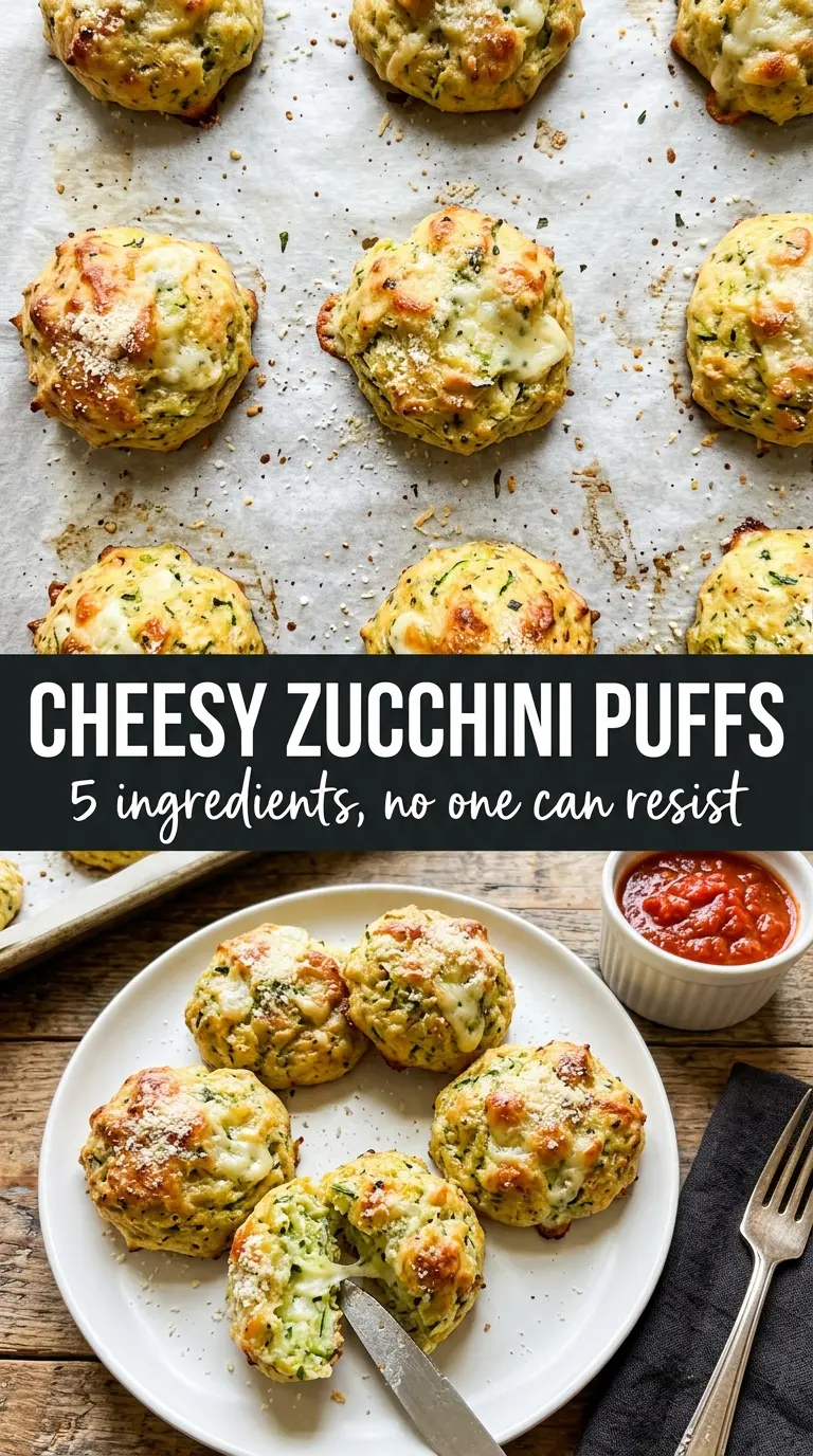 Zucchini Puffs golden cheesy baked
