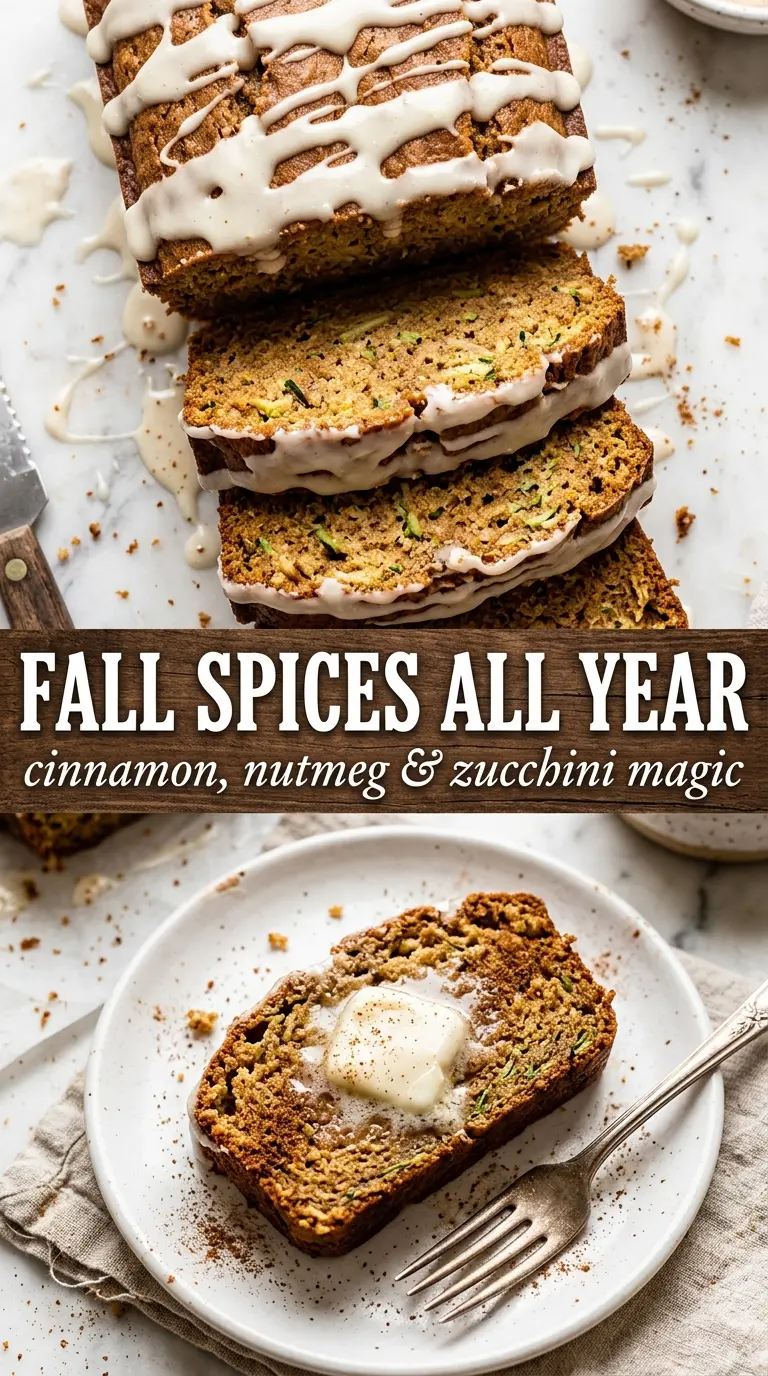 Slice of zucchini bread on a plate