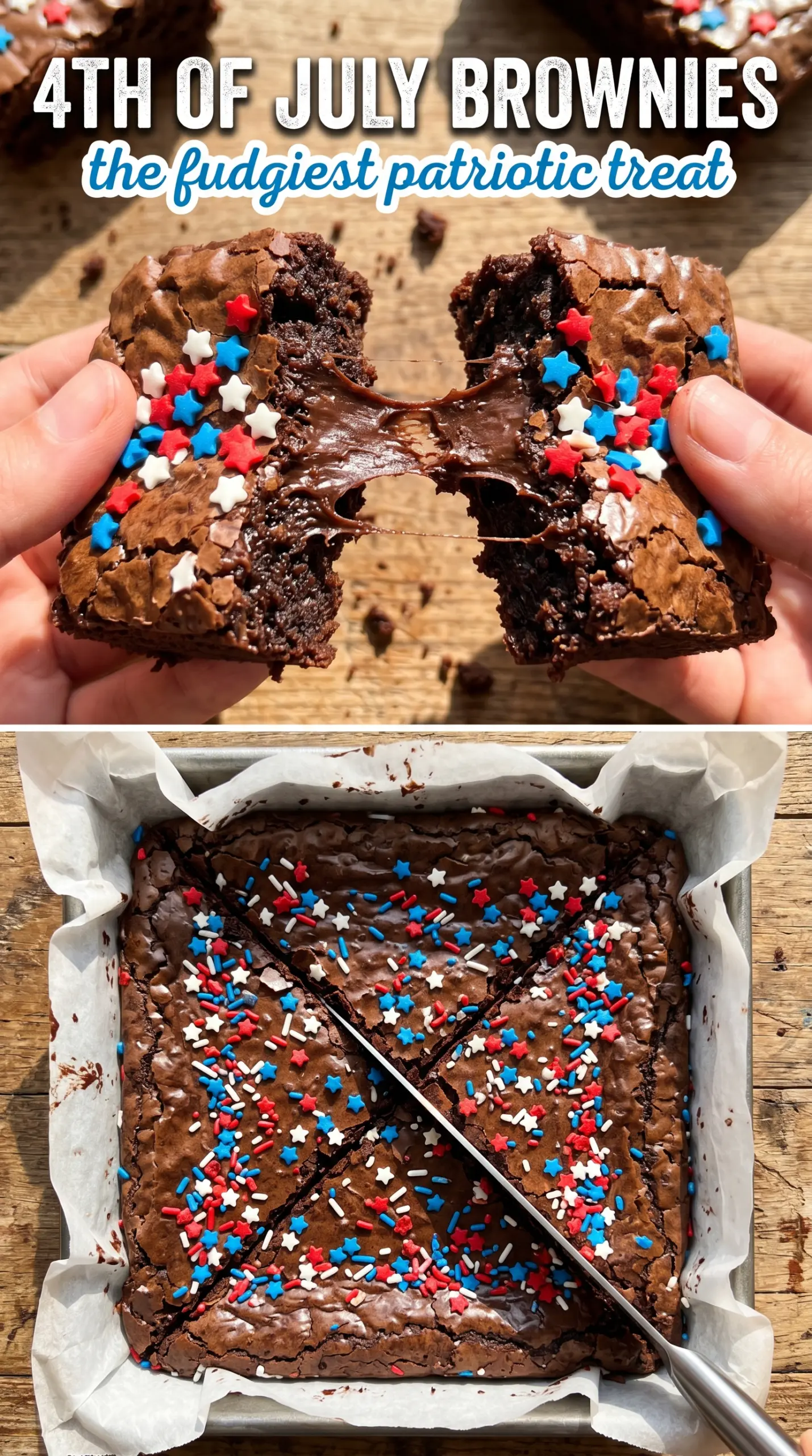4th of July brownies patriotic red white blue