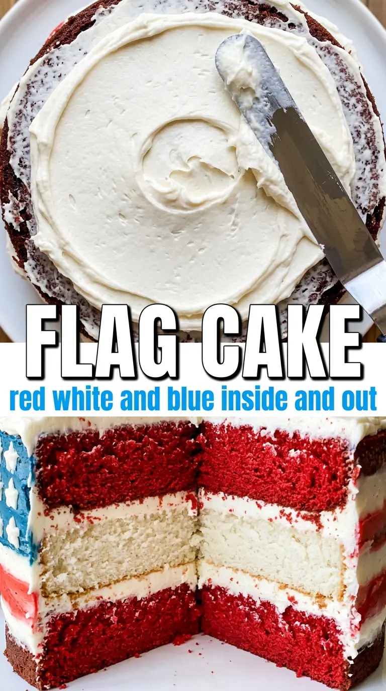 American flag cake red white blue fruit dessert