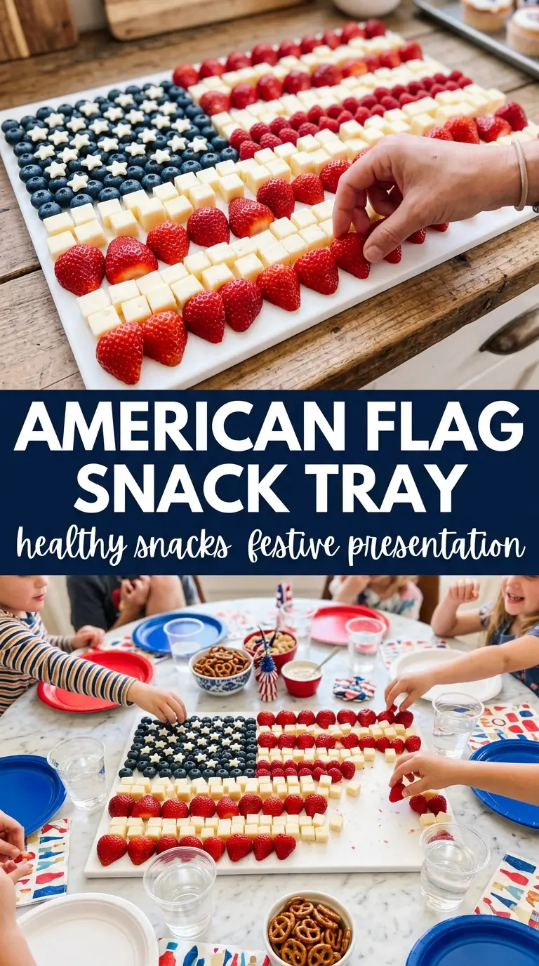 American flag snack tray patriotic colorful