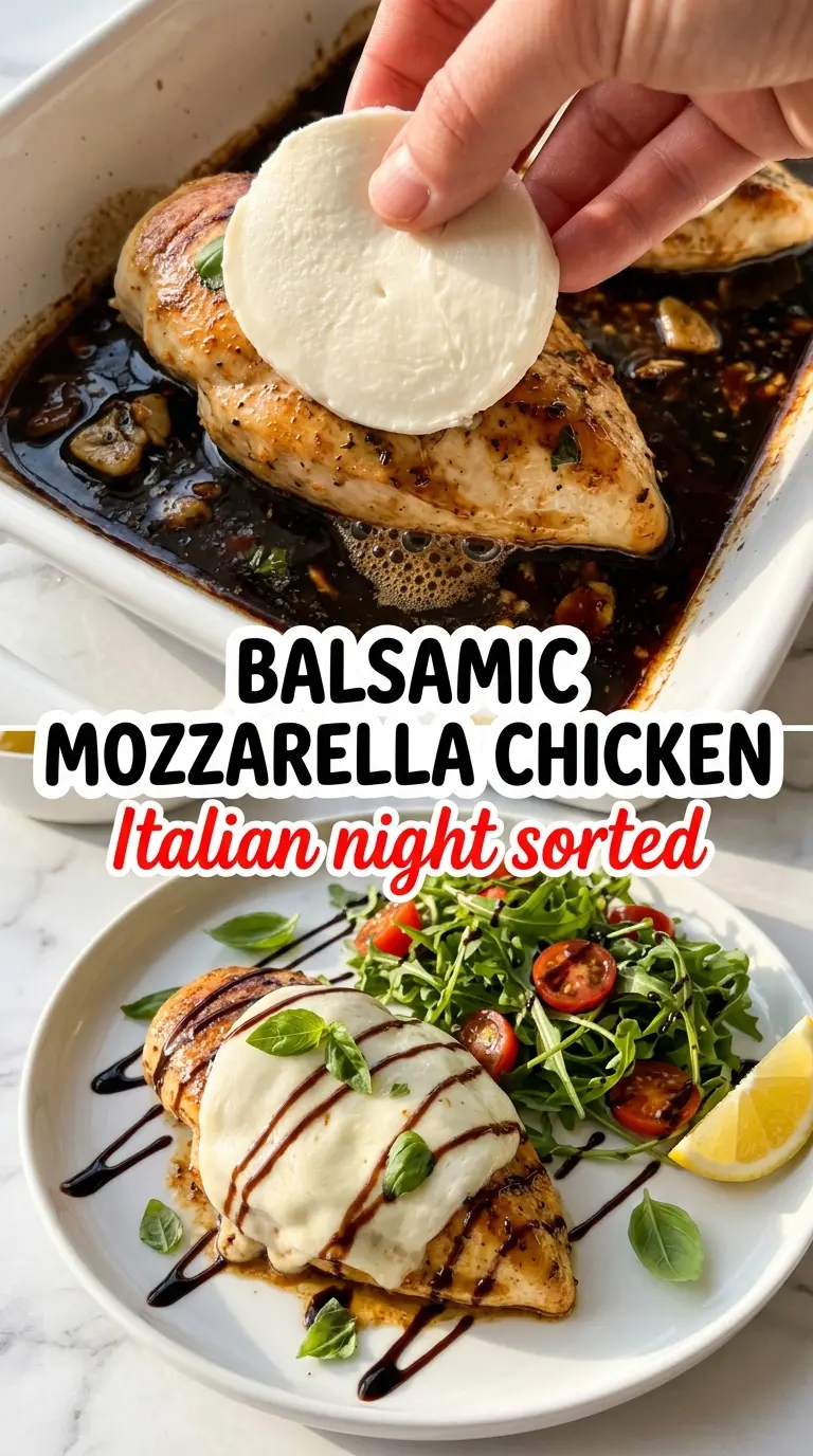 Balsamic Baked Chicken Breast with Mozzarella juicy caprese-style