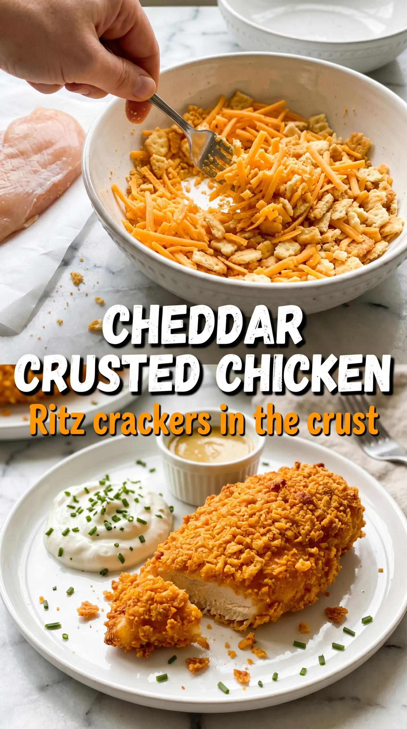 Crispy Cheddar Chicken crispy cheesy baked