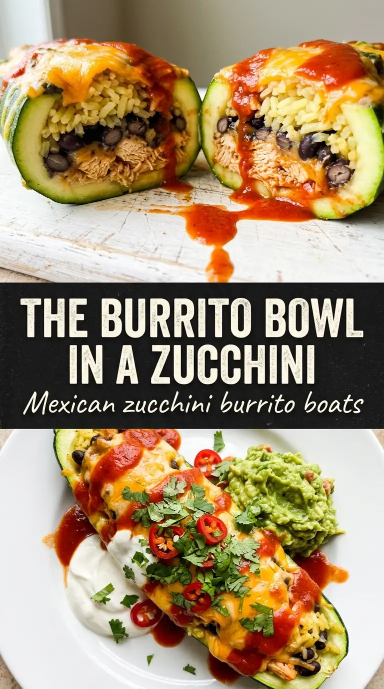 Mexican Zucchini Burrito Boats cheesy stuffed zucchini