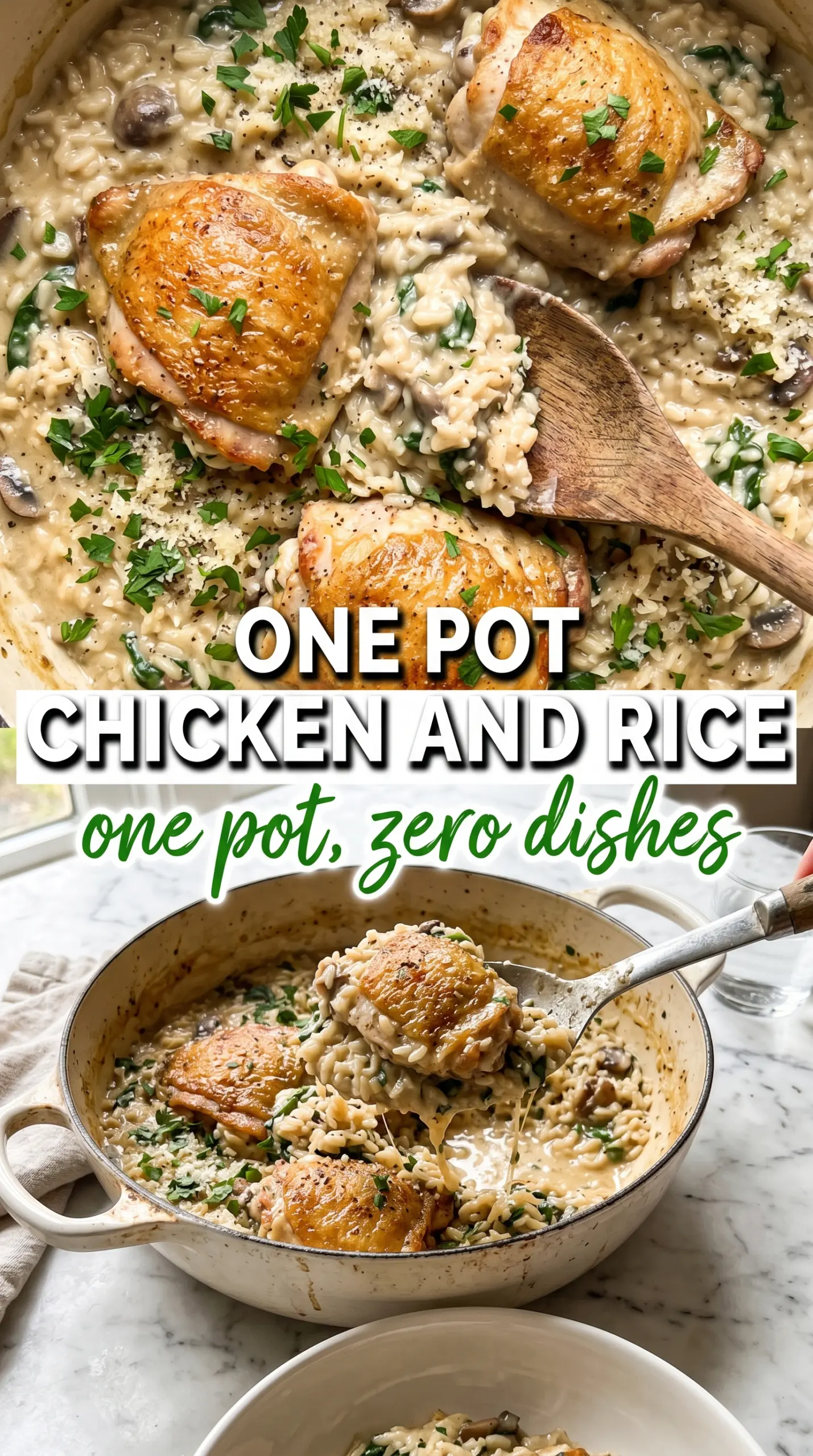One Pot Creamy Chicken and Rice golden creamy rice