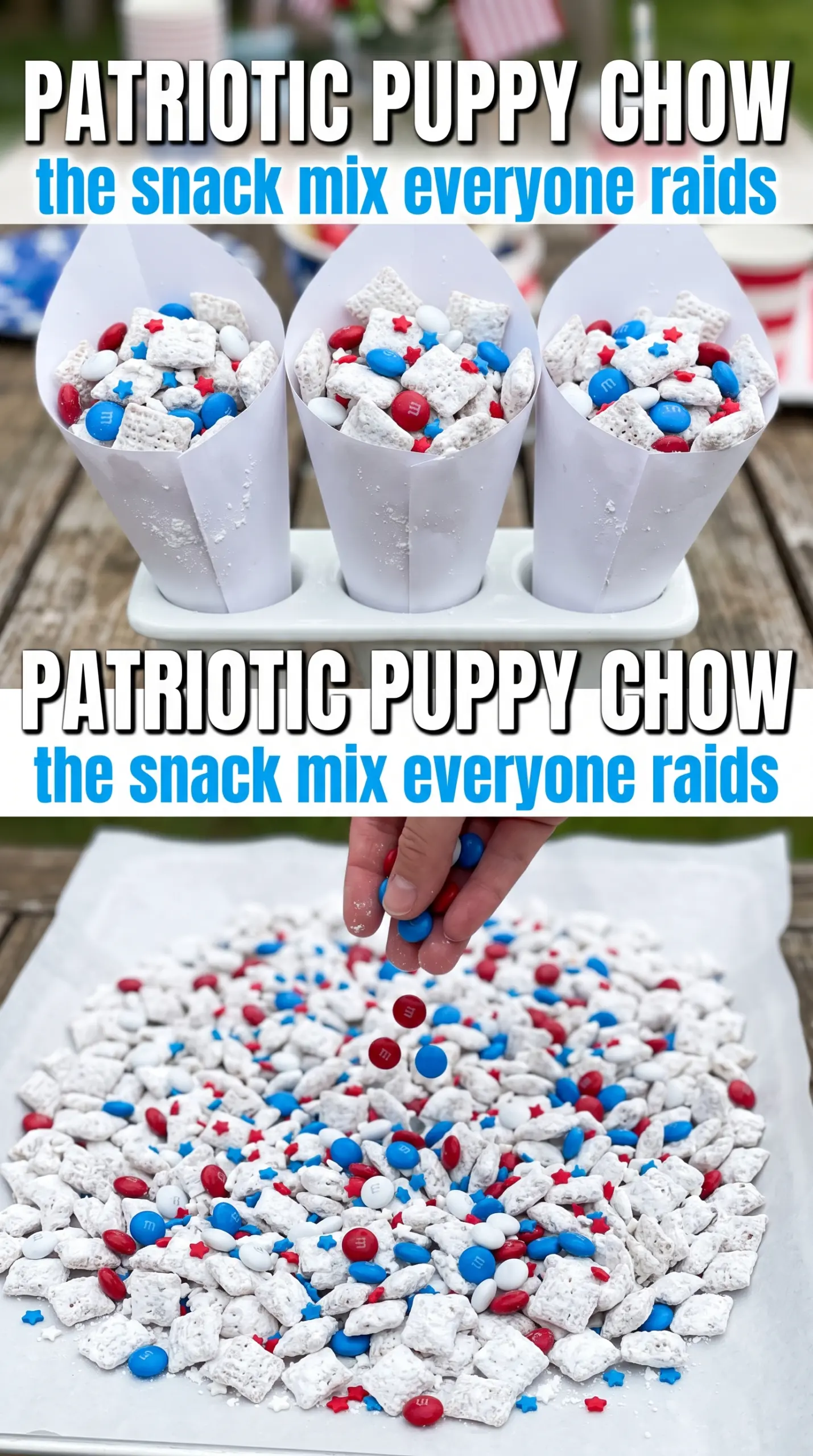 Patriotic Puppy Chow red white blue crunchy