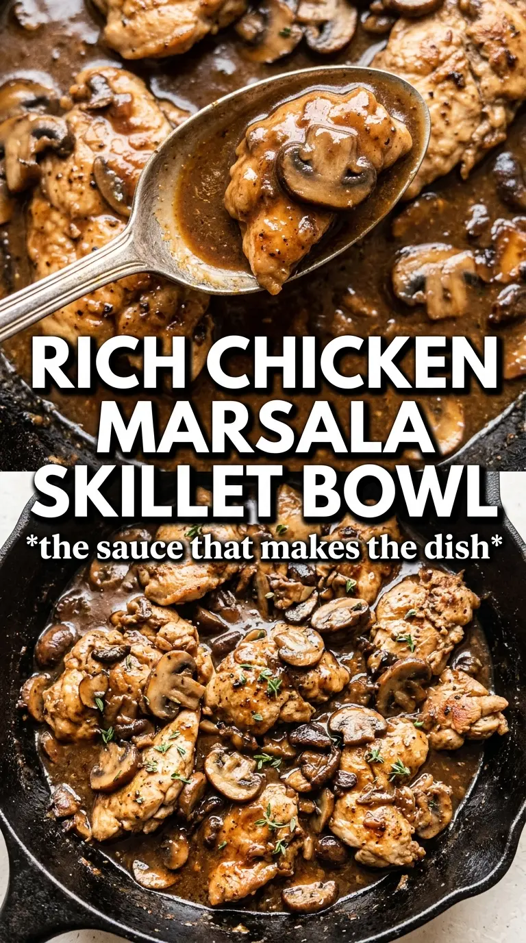 Chicken Marsala golden mushroom sauce