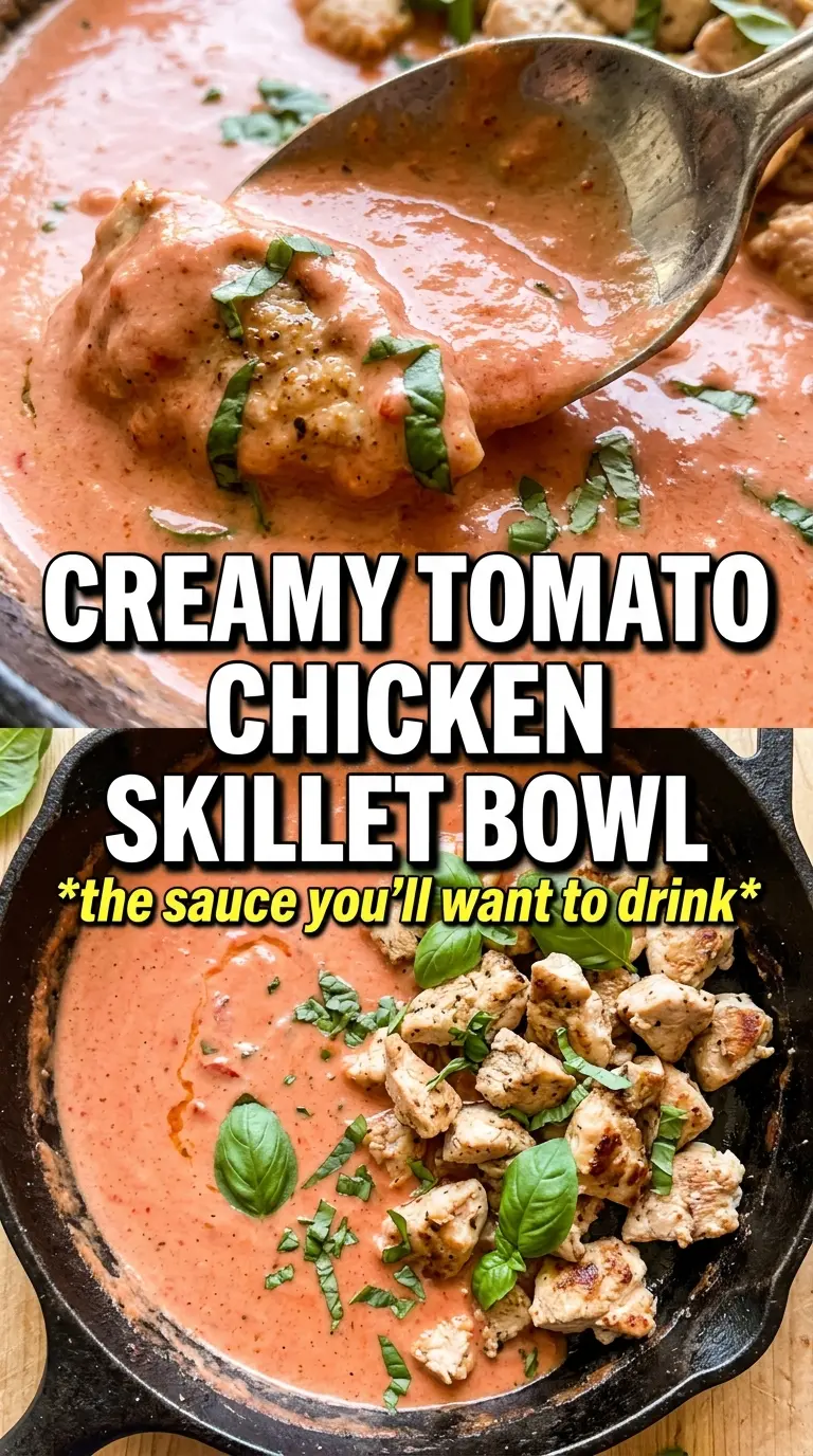 Creamy Tomato Chicken with silky sauce and seared chicken