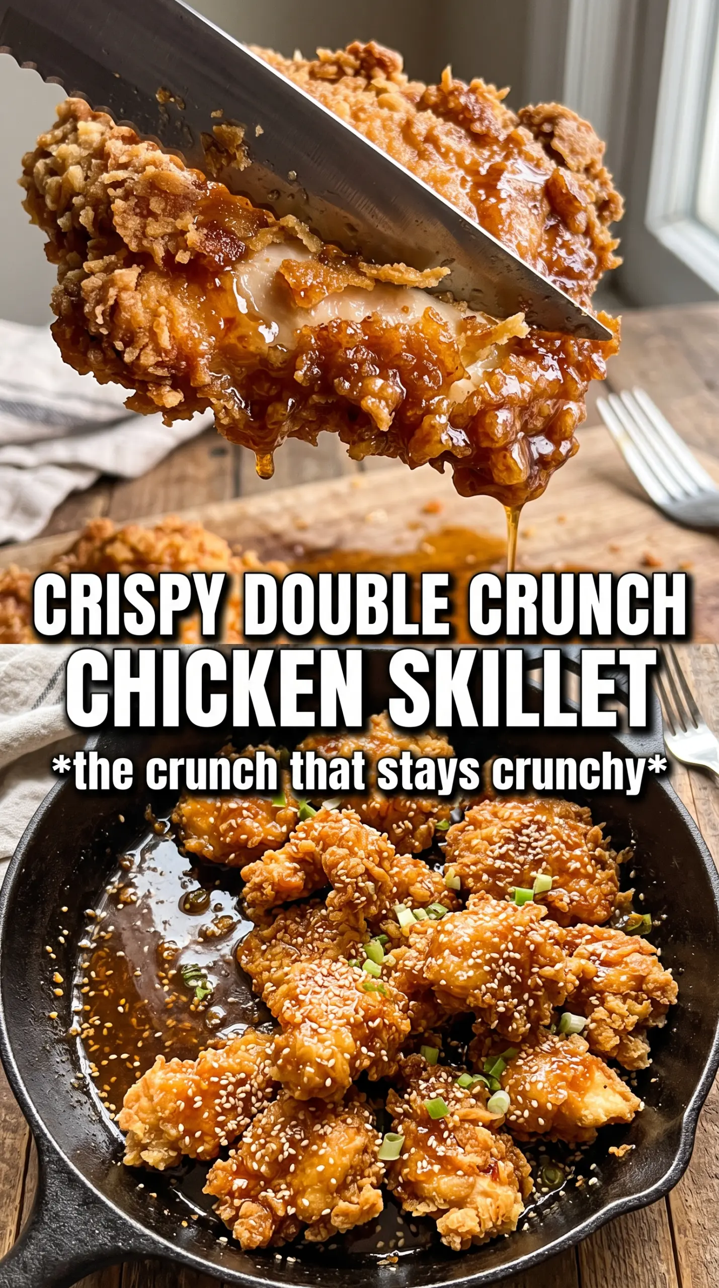 Double Crunch Honey Garlic Chicken Breasts crispy glazed