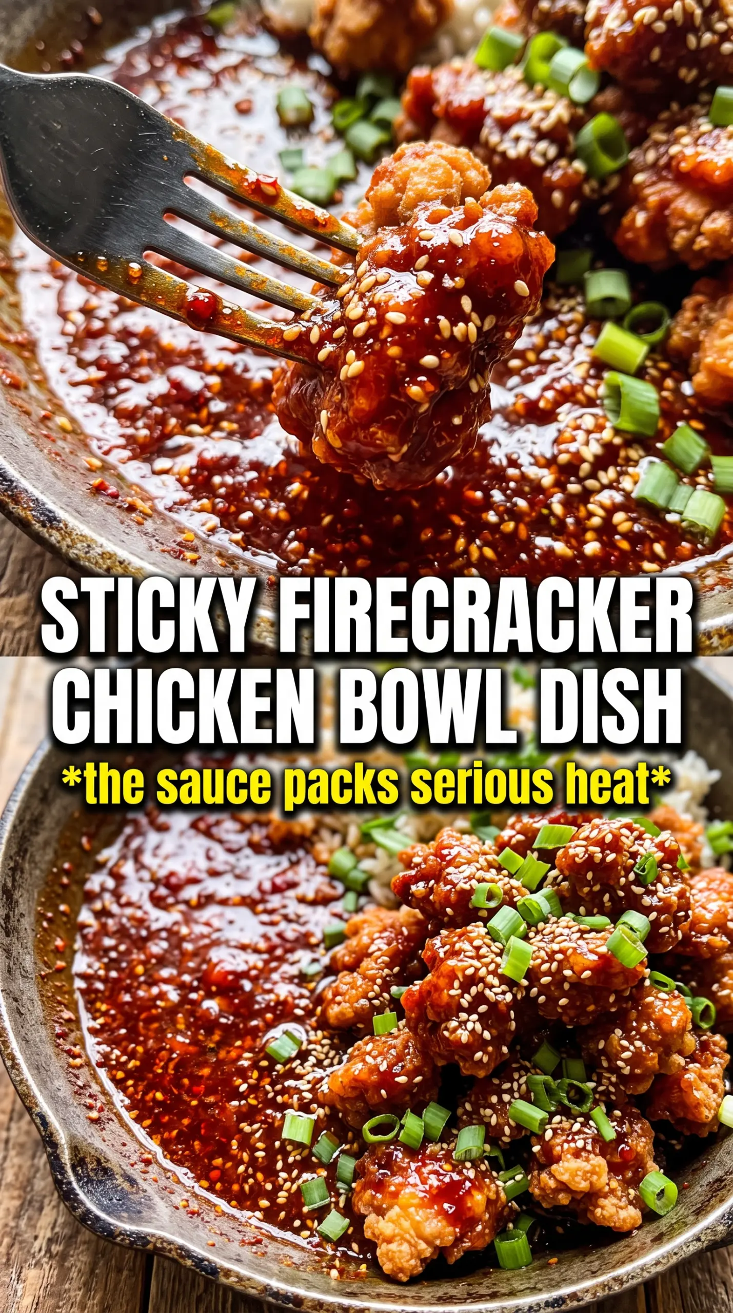 Firecracker Chicken crispy sticky spicy