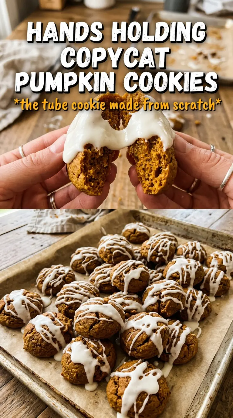 Copycat Pillsbury pumpkin cookies thick soft frosted