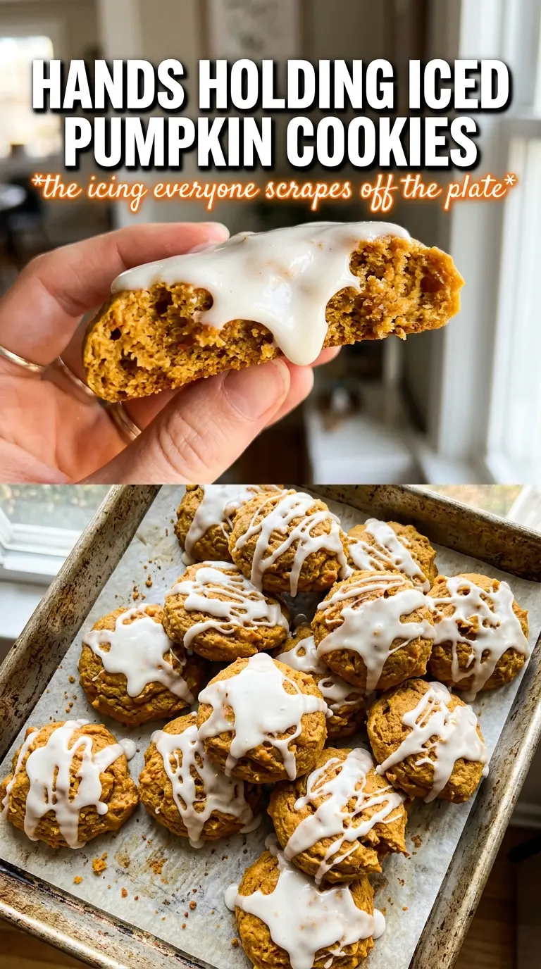 Iced Pumpkin Cookies soft maple-iced spiced