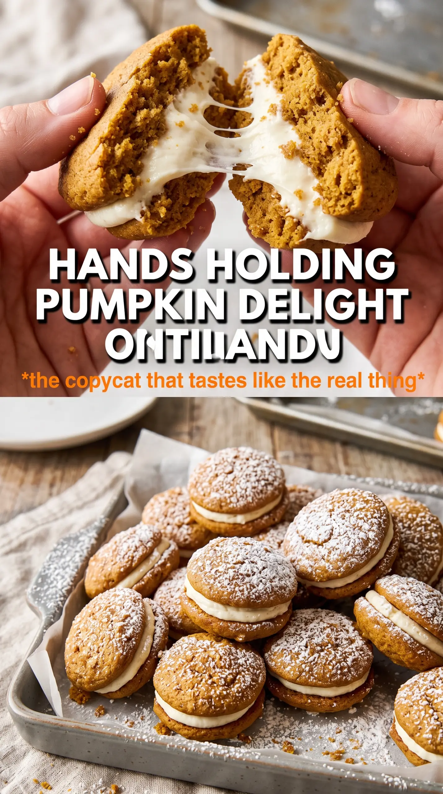 Little Debbie Pumpkin Delights copycat cookies soft pumpkin chocolate drizzle