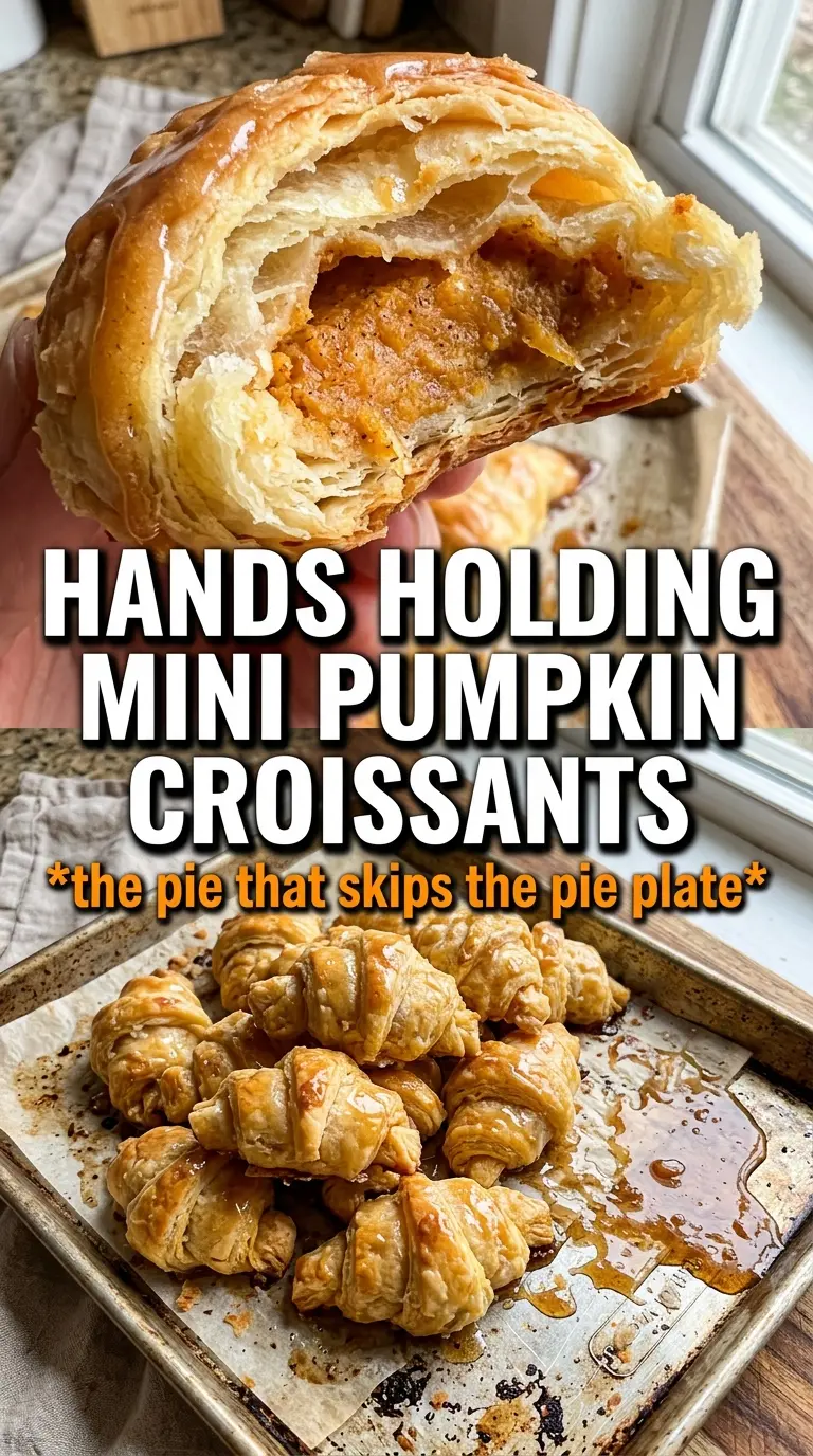 Mini Pumpkin Pie Croissants sweet glazed, flaky