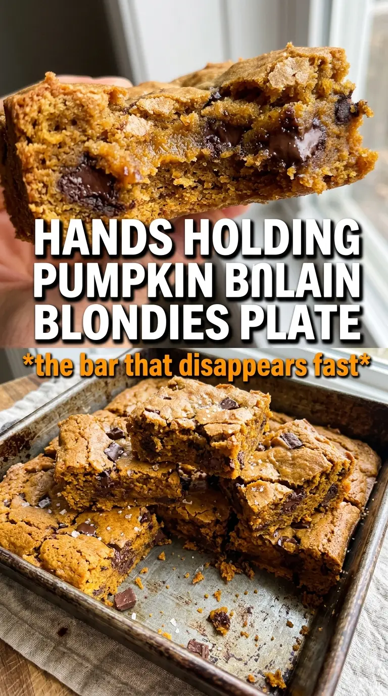 Pumpkin Blondies chewy caramel-drizzled squares