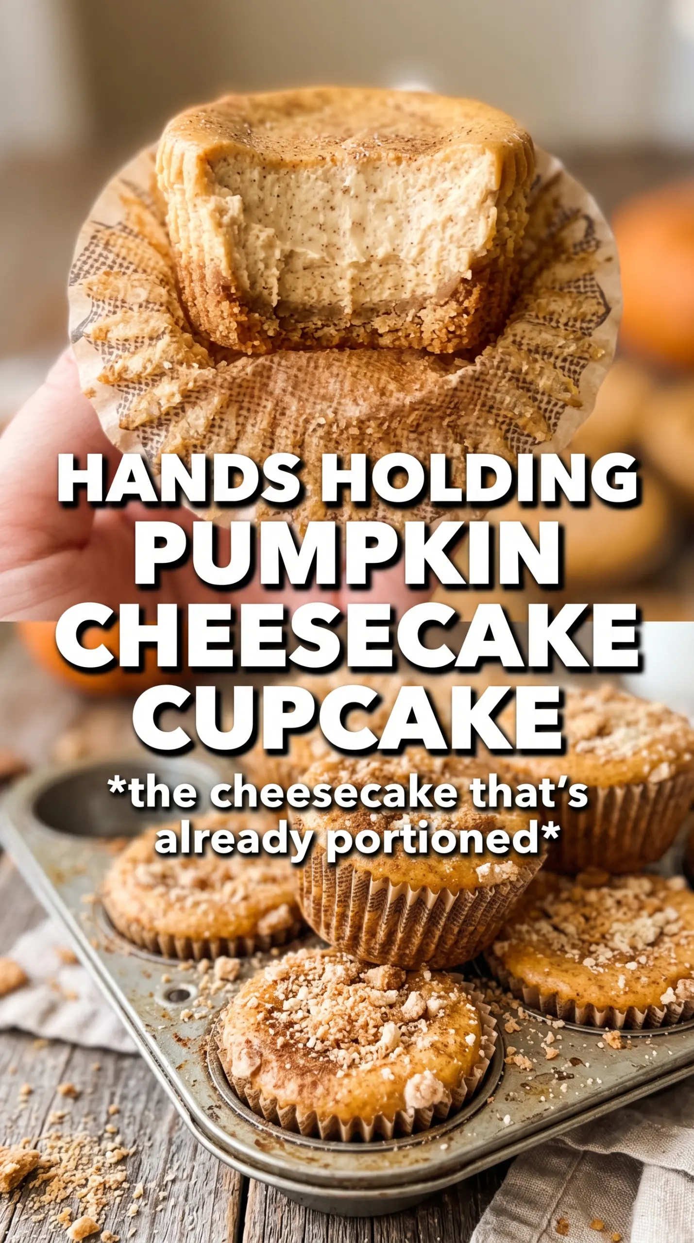 Pumpkin Cheesecake Cupcakes creamy spiced