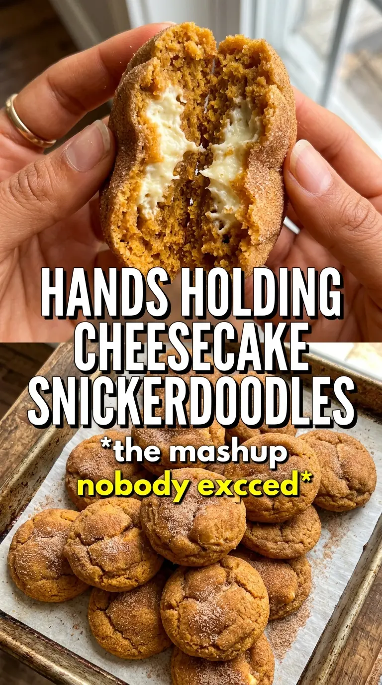 Pumpkin Cheesecake Snickerdoodle Cookies soft cinnamon-sugar tangy