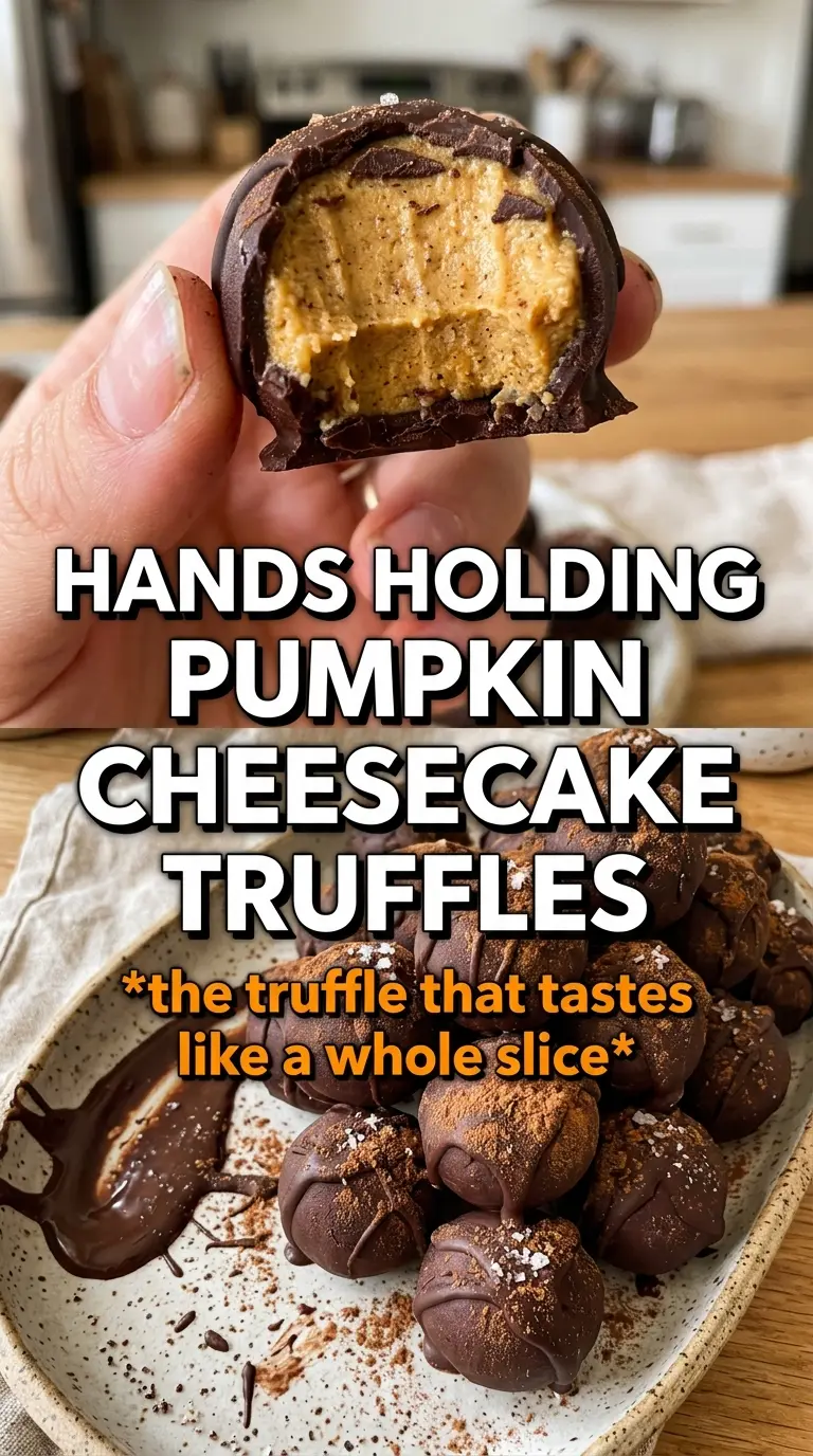 Pumpkin Cheesecake Truffles creamy spiced white chocolate