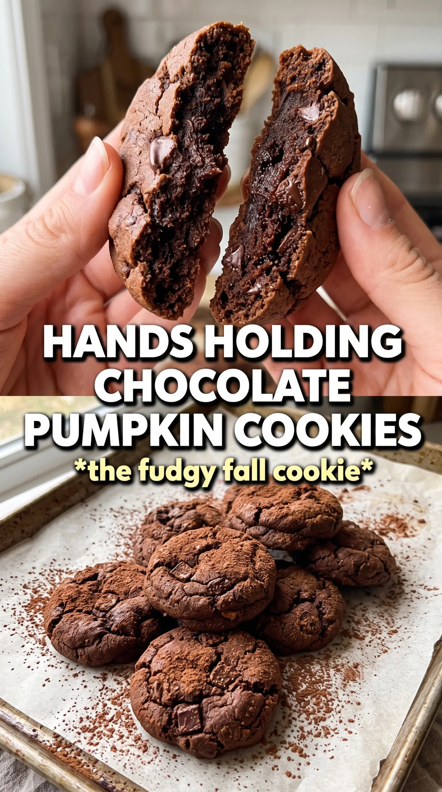 Pumpkin Chocolate Cookies fudgy chocolate, spiced