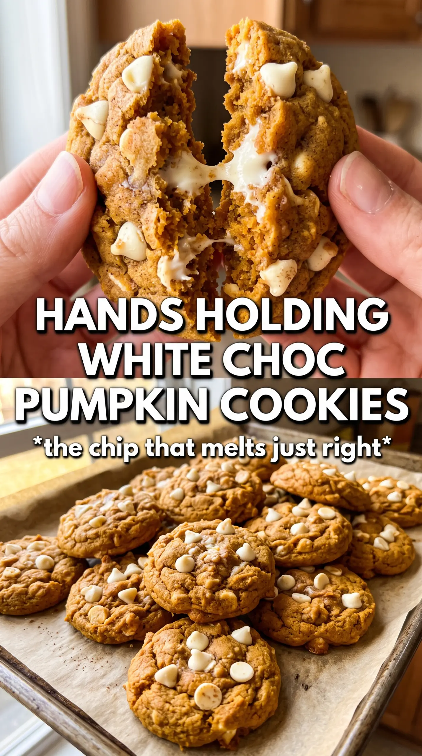 White Chocolate Chip Pumpkin Spice Cookies golden spiced chewy